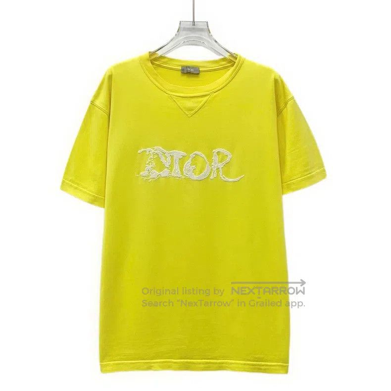 Other Dior Yellow logo letter embroidery cotton round-neck short Size US M / EU 48-50 / 2 - 1 Thumbnail