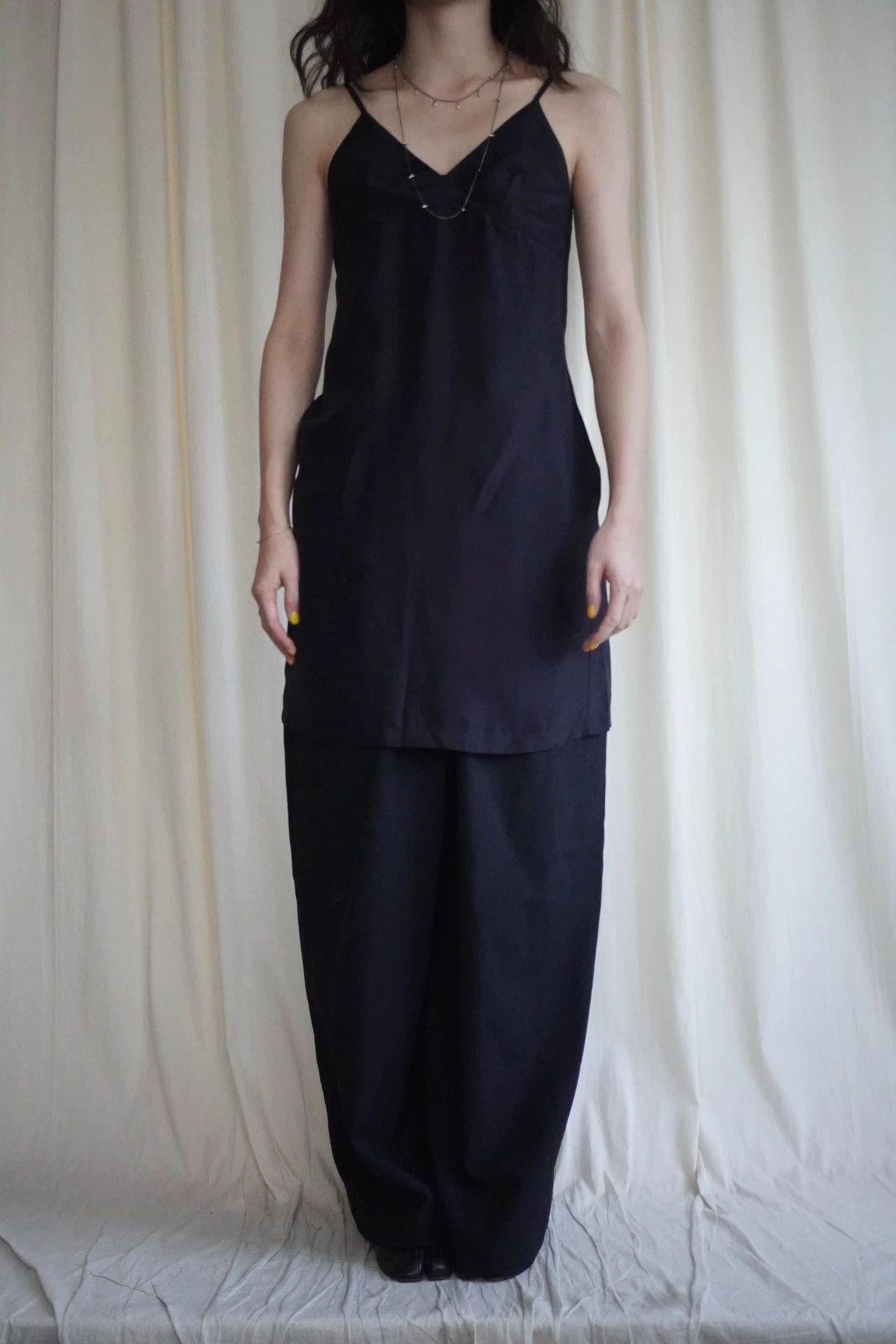 Dries Van Noten DVN 90s V-Neck Silk Black Cami Dress 34 (XS-S) Size XXS / US 00 / IT 34 - 3 Thumbnail