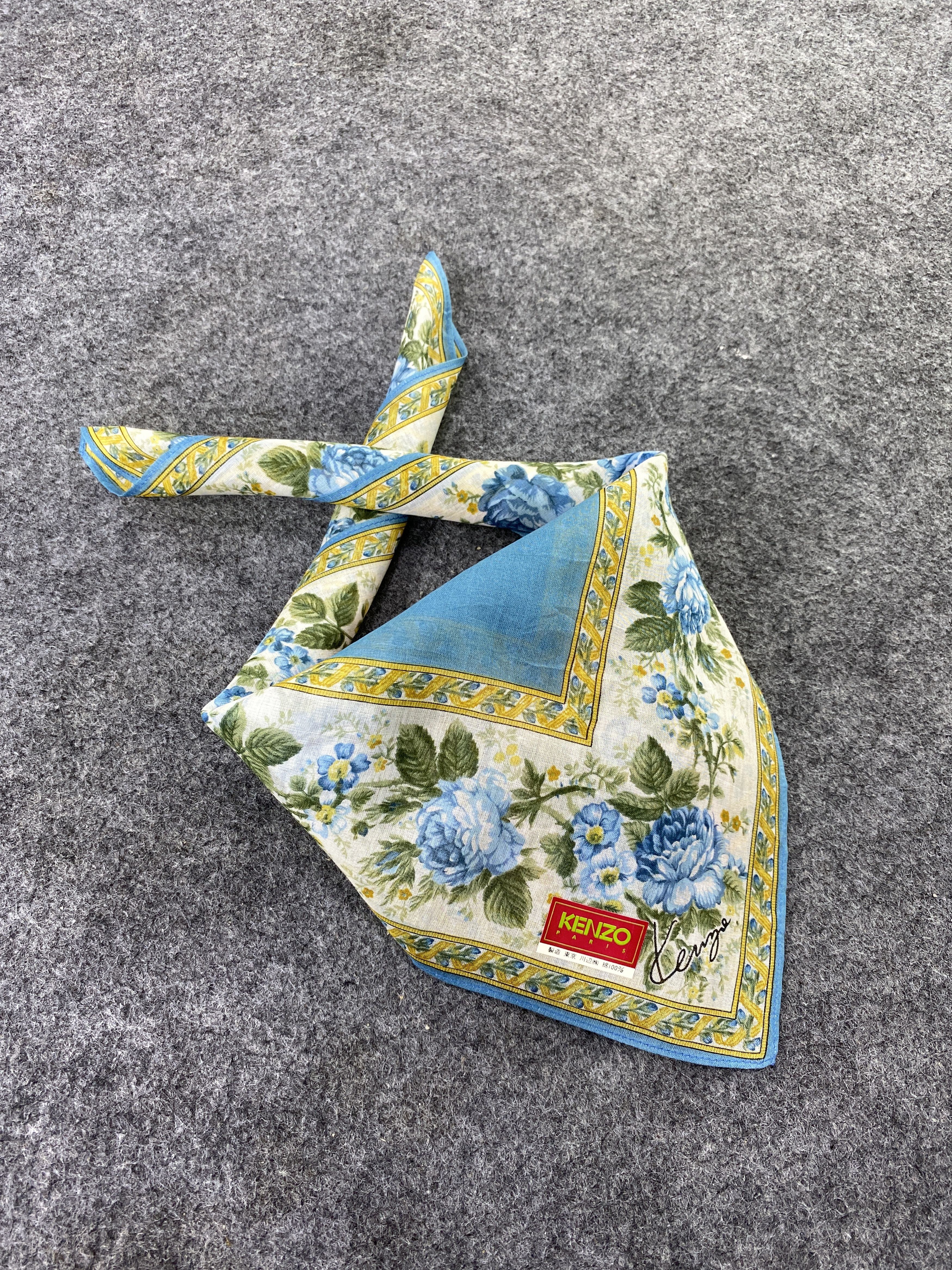 Kenzo × Vintage Kenzo Handkerchief / Bandana / Neckerchief / Headscarf-B189 Size ONE SIZE - 1 Thumbnail
