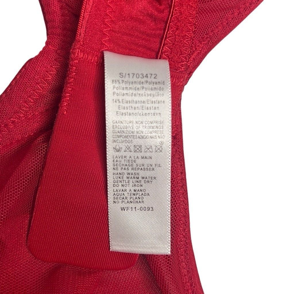 Mademoiselle Non Non ROSY Mademoiselle France Red Luxury Rhinestone Bra NWT 32B Size ONE SIZE - 11 Thumbnail