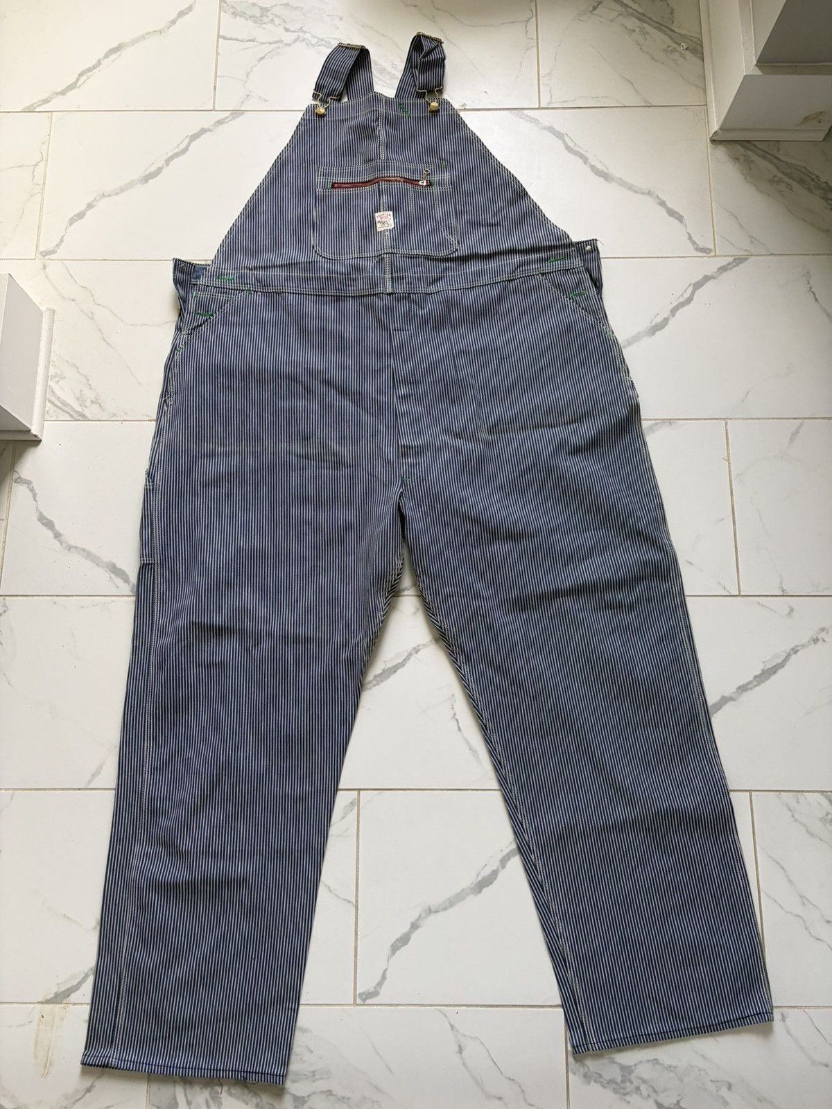 Pointer Vintage 1950s 50s Pointer Brand Hickory Stripes Overalls DS Size US 35 - 2 Thumbnail