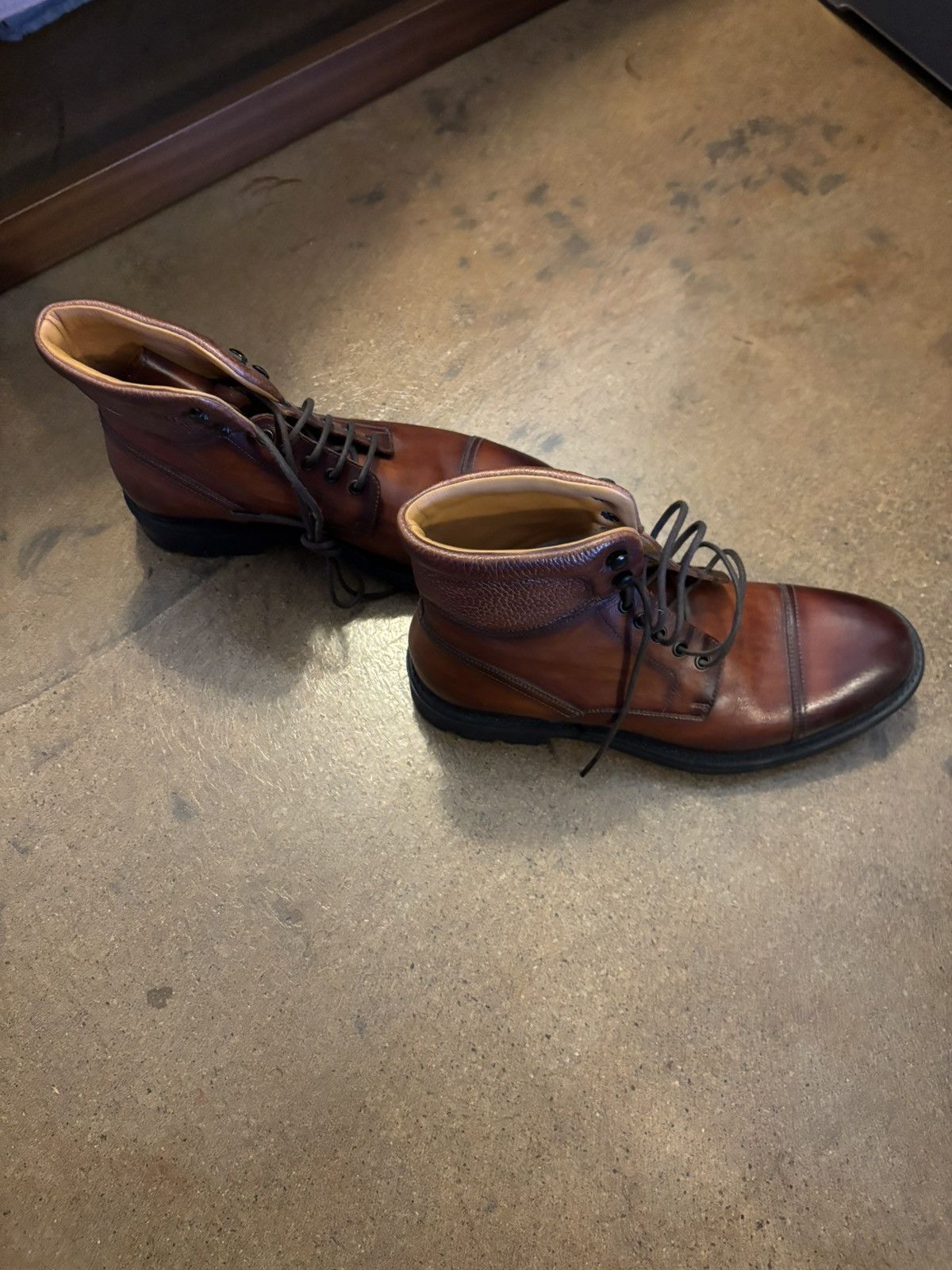 Magnanni Magnanni Brown Leather Boots US9 EU42 Size US 9 / EU 42 - 1 Thumbnail