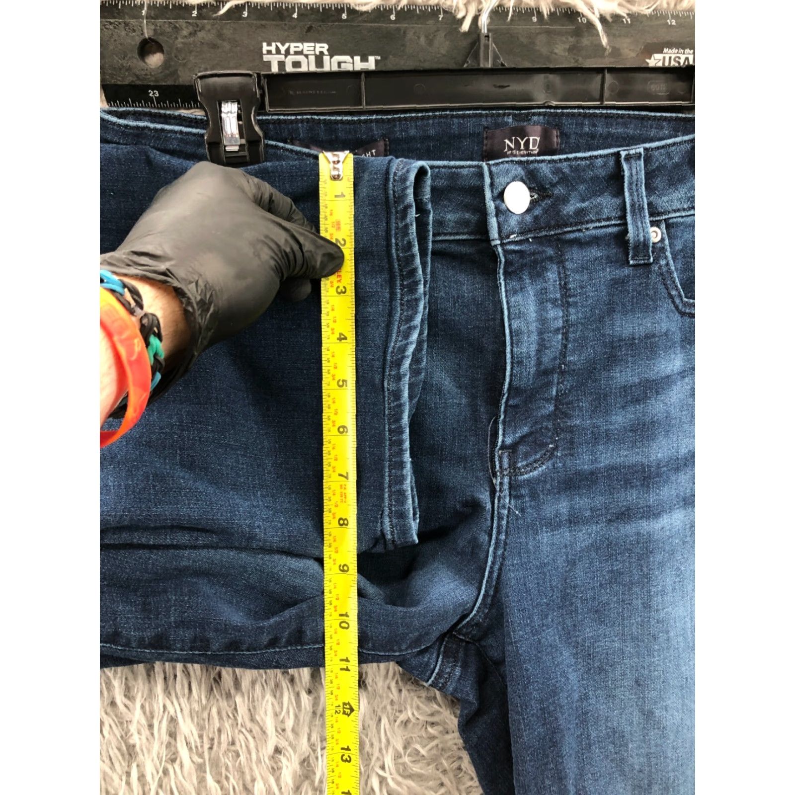 NYDJ NYDJ Jeans NYDJ Marilyn Straight Size 12 Womens Medium Wash Blue 5-Pocket Denim Regular Rise Mid Wear Size 34" / US 12 / IT 48 - 4 Thumbnail