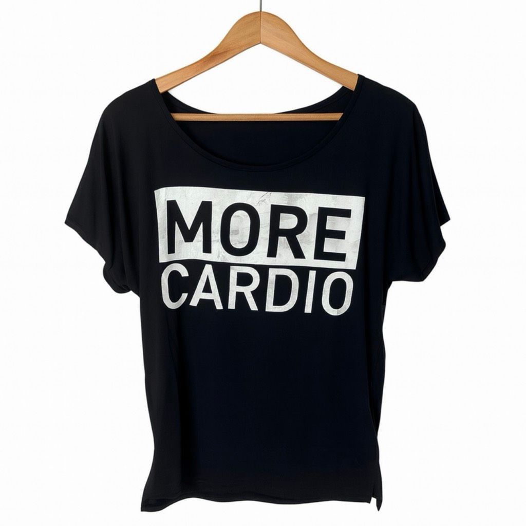 Other Domyos Black “More Cardio” Graphic Workout T-Shirt Women’s S Size M / US 6-8 / IT 42-44 - 3 Thumbnail
