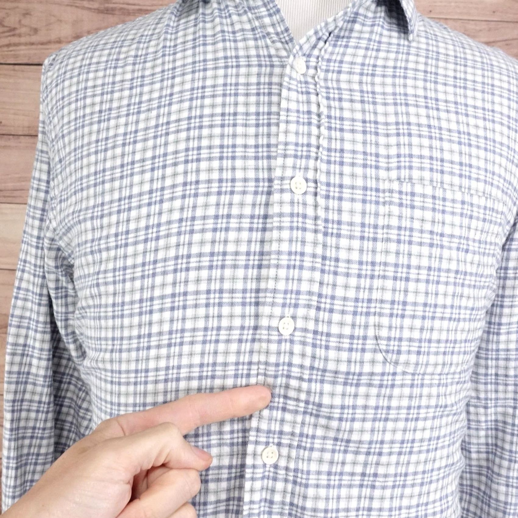 Faherty Faherty Shirt Mens L White Plaid Long Sleeve Button Up Cotton Flannel Casual Size US L / EU 52-54 / 3 - 2 Thumbnail