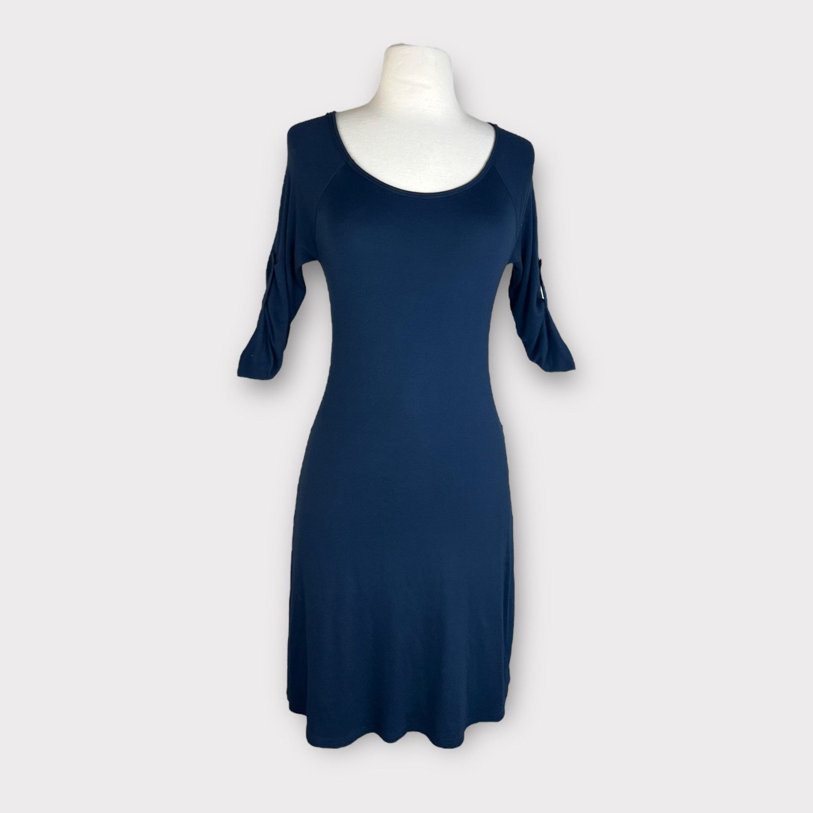 Gap Gap | Vintage Y2K Roll Tab Sleeves Jersey Dress | XS Size XS / US 0-2 / IT 36-38 - 6 Thumbnail