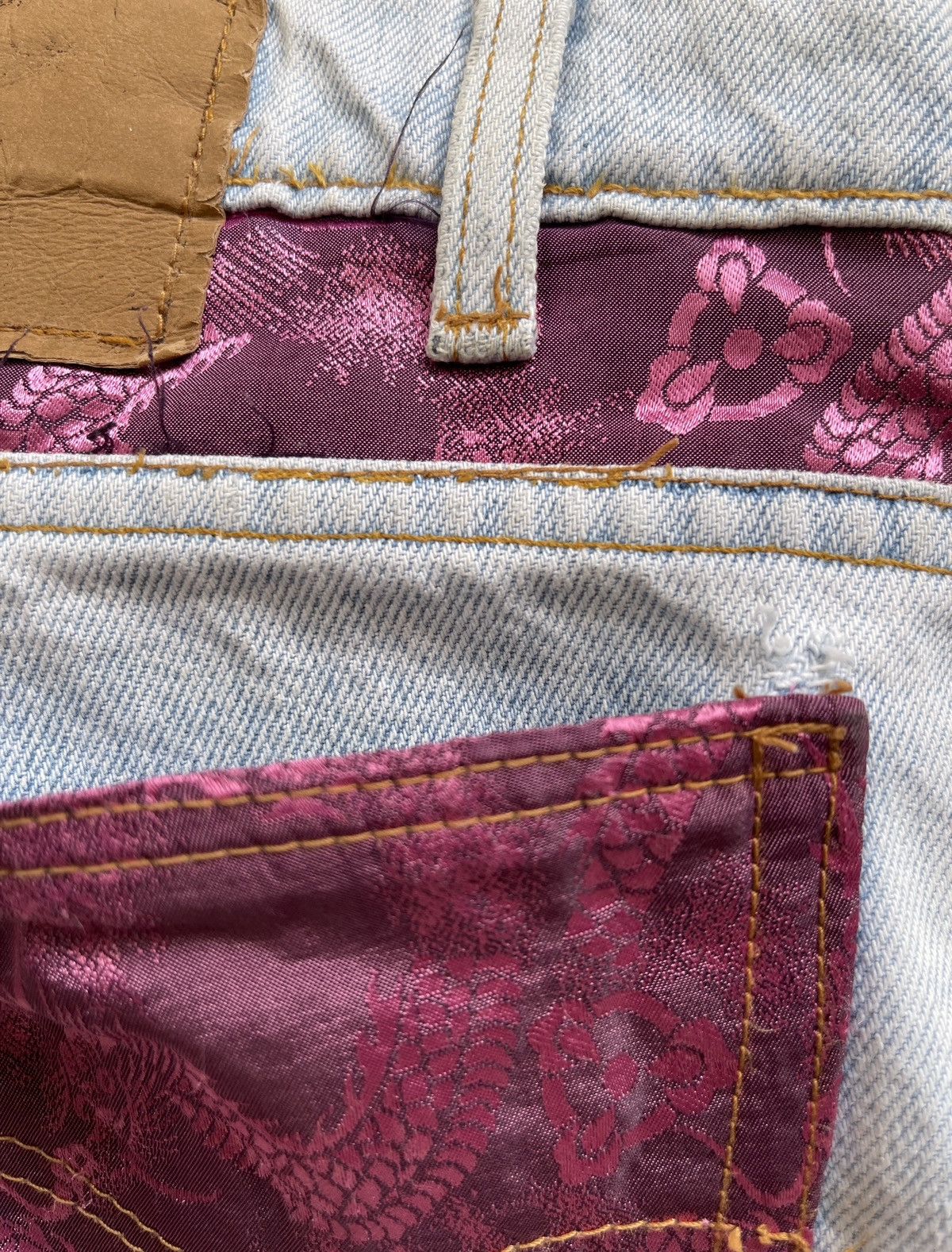Levi's Vintage Clothing Vintage Levis 1 of 1 Reworked Destroyed Denim Size US 33 - 17 Thumbnail
