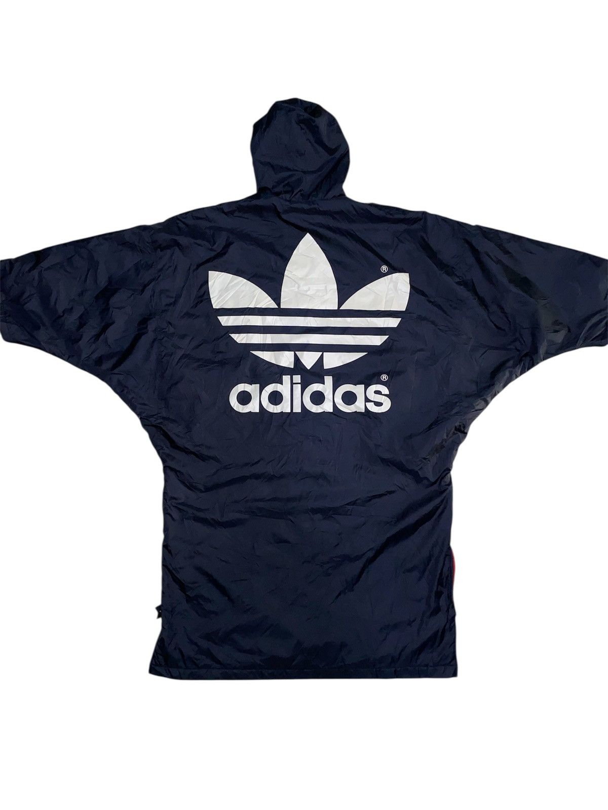 Adidas × Vintage 90s Adidas Big Logo Long Jacket Winter Size US XL / EU 56 / 4 - 2 Thumbnail