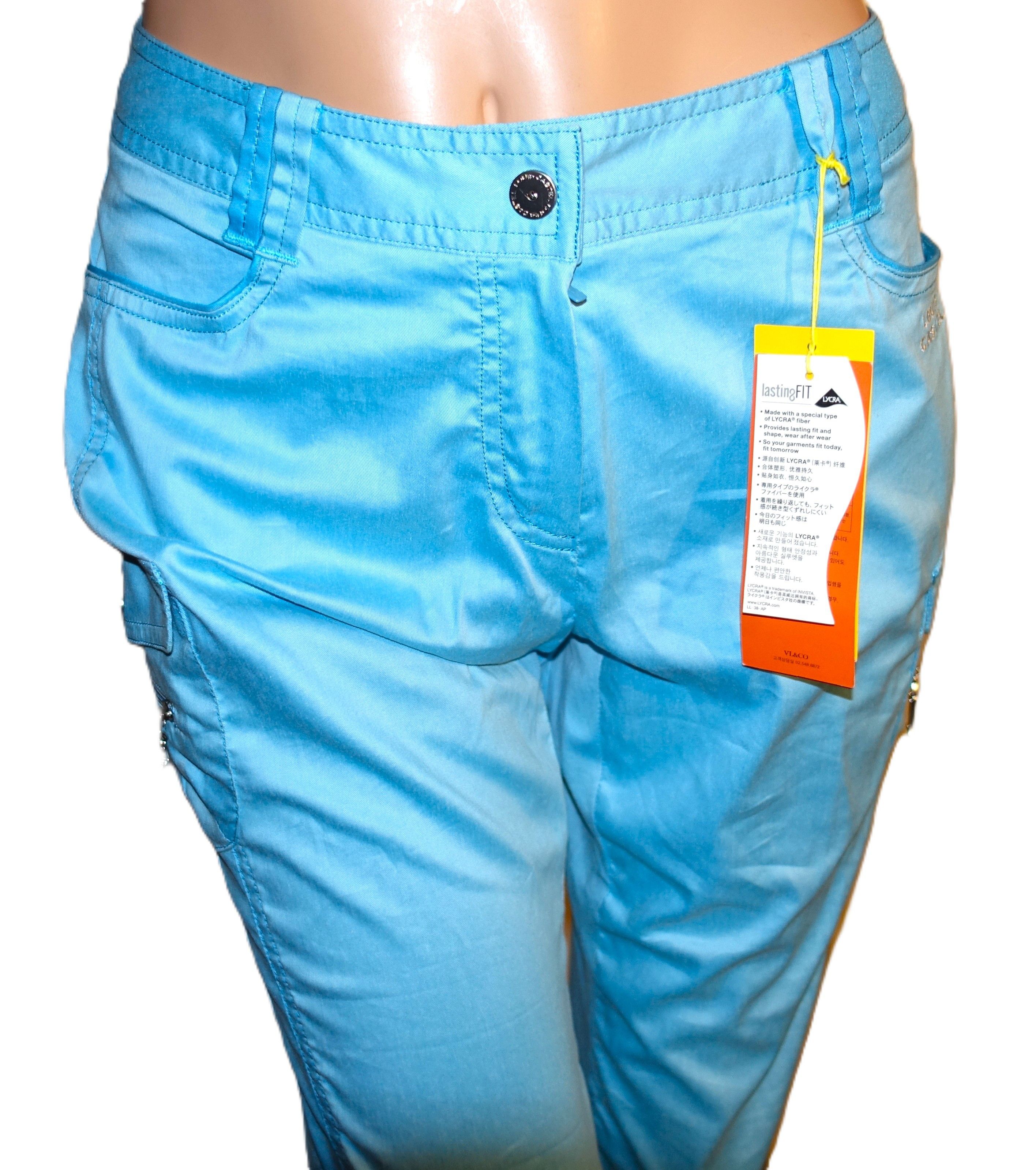 Other Louis Castel Blue Golf Capri Pants XS NWT Size 26" / US 2 / IT 38 - 2 Thumbnail