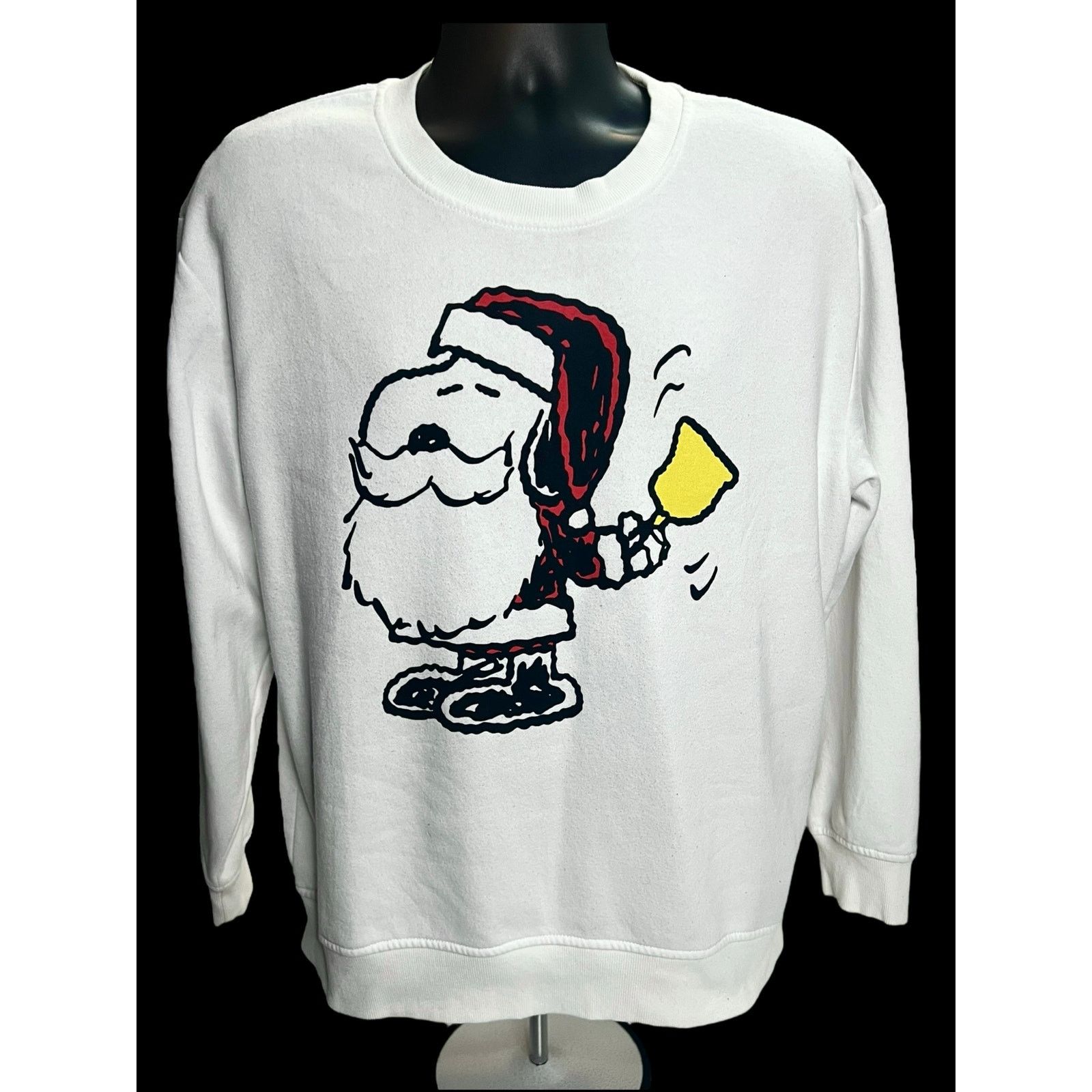 Peanuts Peanuts Snoopy Santa Claus Christmas White Sweatshirt -Large Size US L / EU 52-54 / 3 - 1 Thumbnail