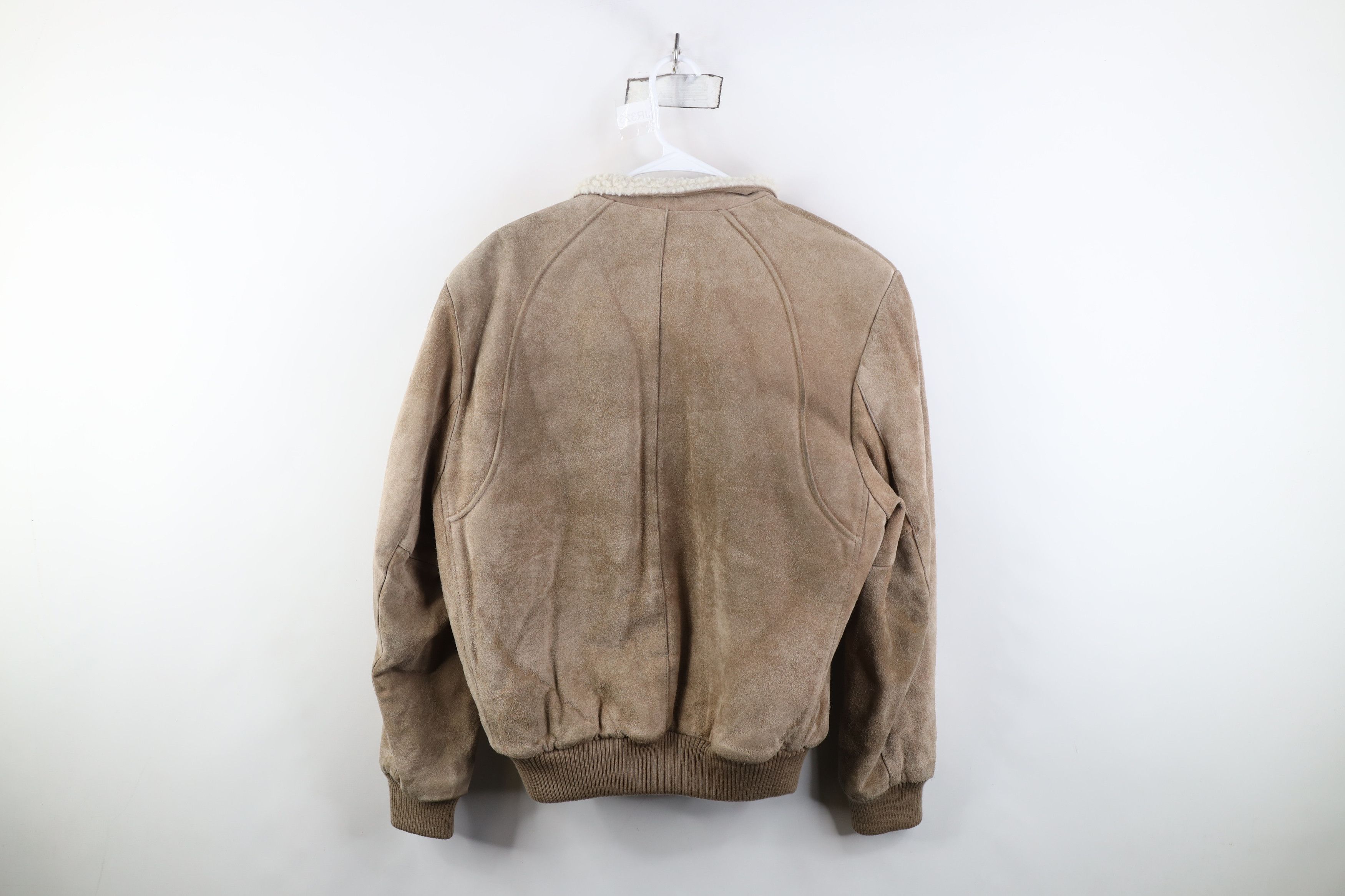 Vintage Vintage 70s Streetwear Suede Leather Cafe Bomber Jacket Size US L / EU 52-54 / 3 - 14 Thumbnail