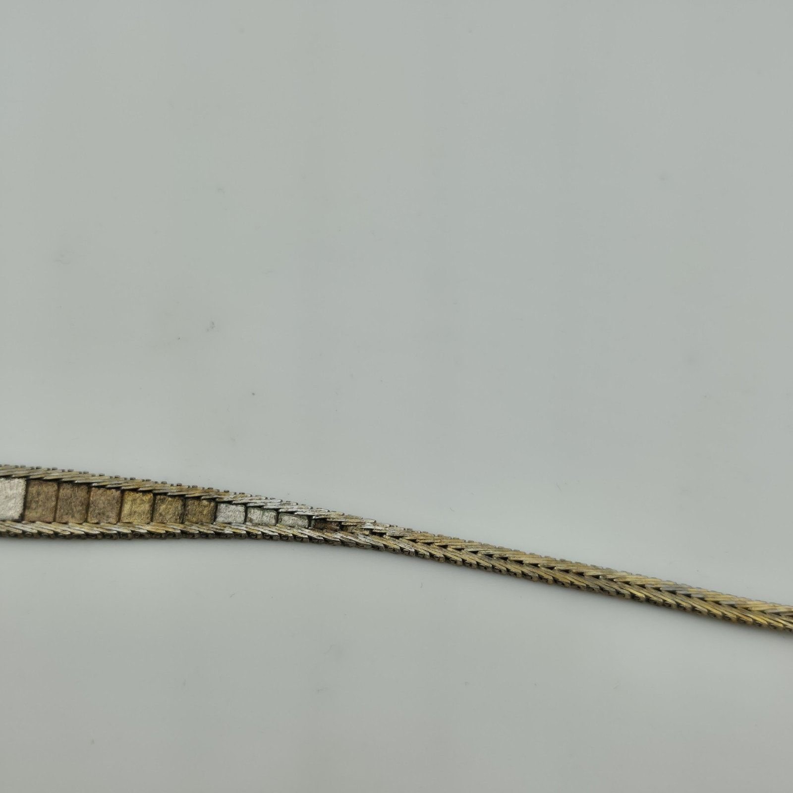 Other Sterling Silver Bracelet Two Tone Bracelet Panel Link 7" Size ONE SIZE - 7 Thumbnail