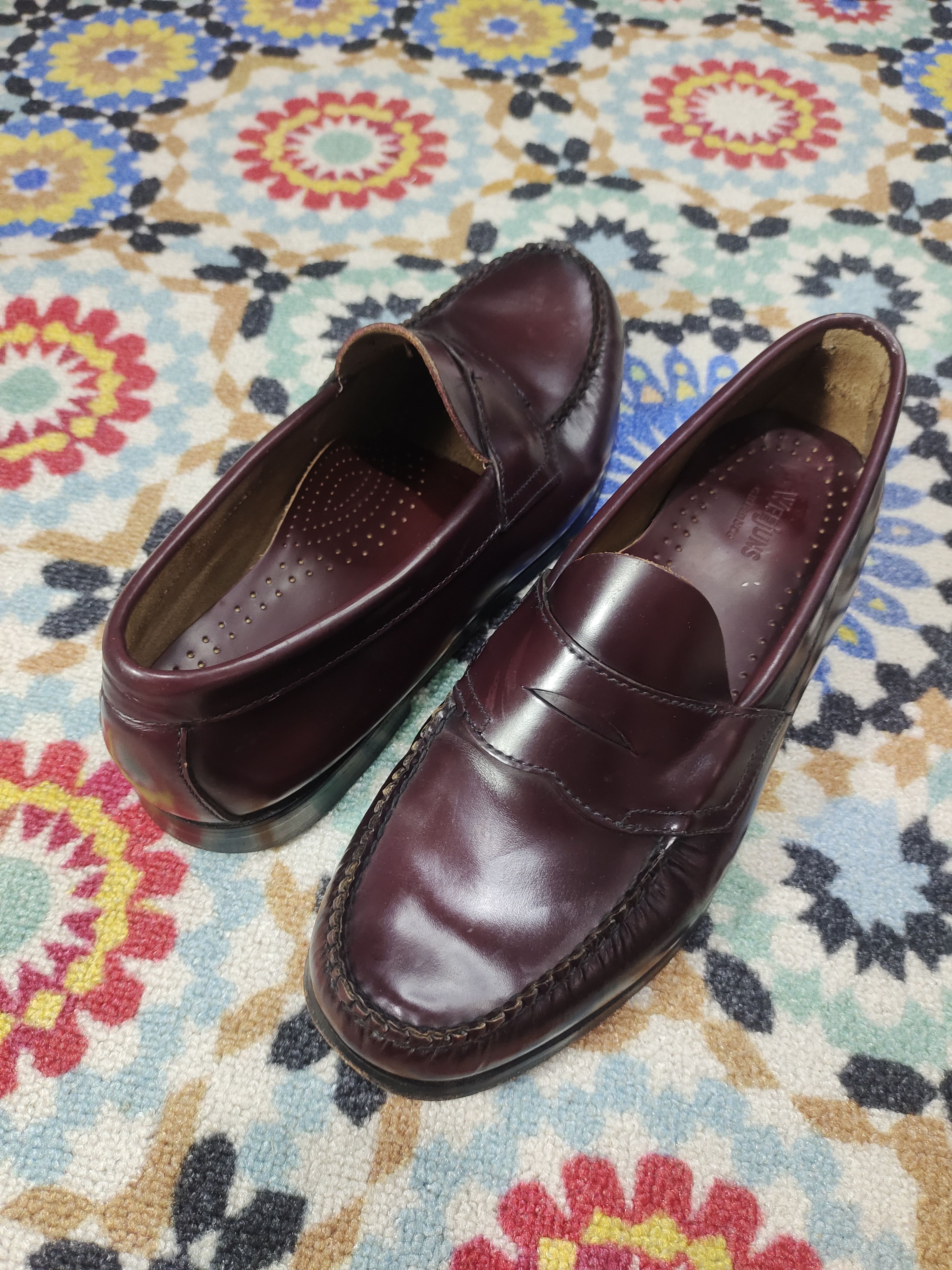 G.H. Bass & Co. GH Bass Weejuns Logan Penny Loafers Wine/Burgundy Size US 9 / EU 42 - 8 Thumbnail