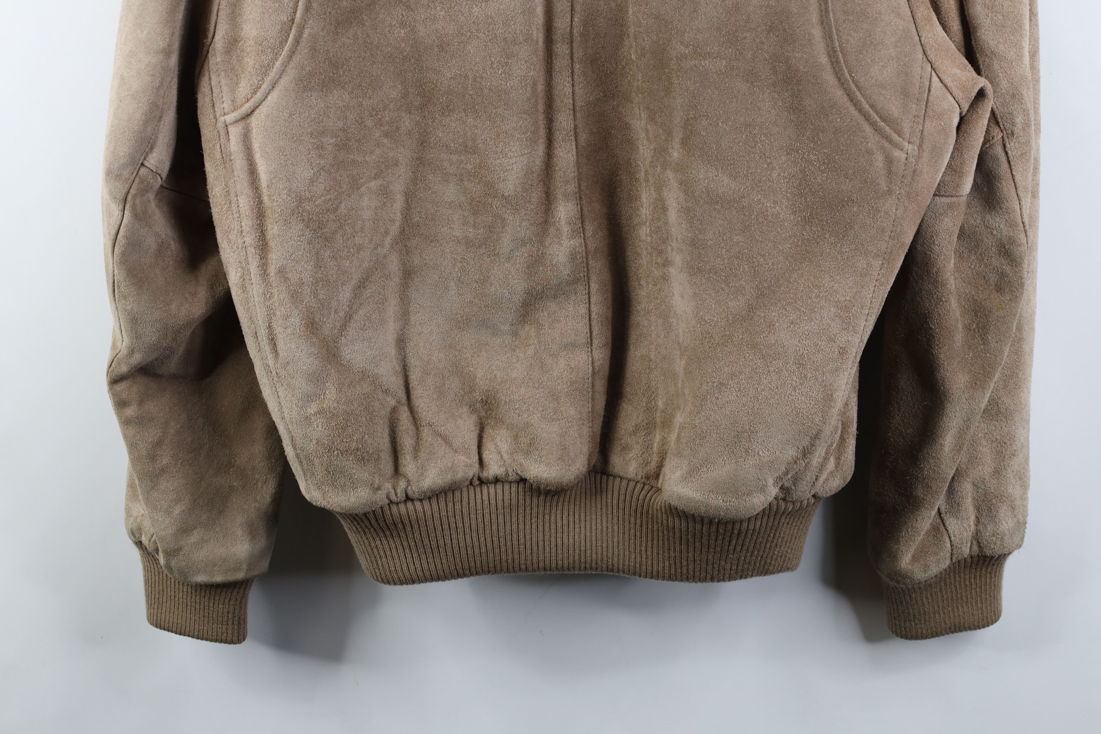 Vintage Vintage 70s Streetwear Suede Leather Cafe Bomber Jacket Size US L / EU 52-54 / 3 - 16 Thumbnail