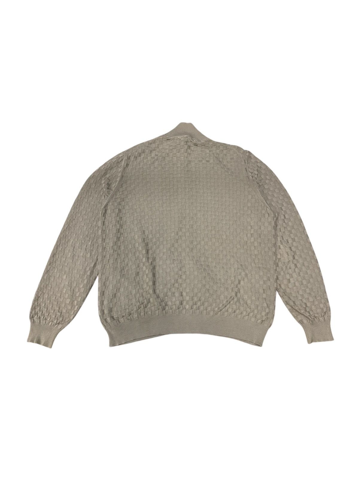 Louis Vuitton VINTAGE LOUIS VUITTON DAMIER RIB ZIPPER KNIT JACKET Size US XL / EU 56 / 4 - 2 Thumbnail
