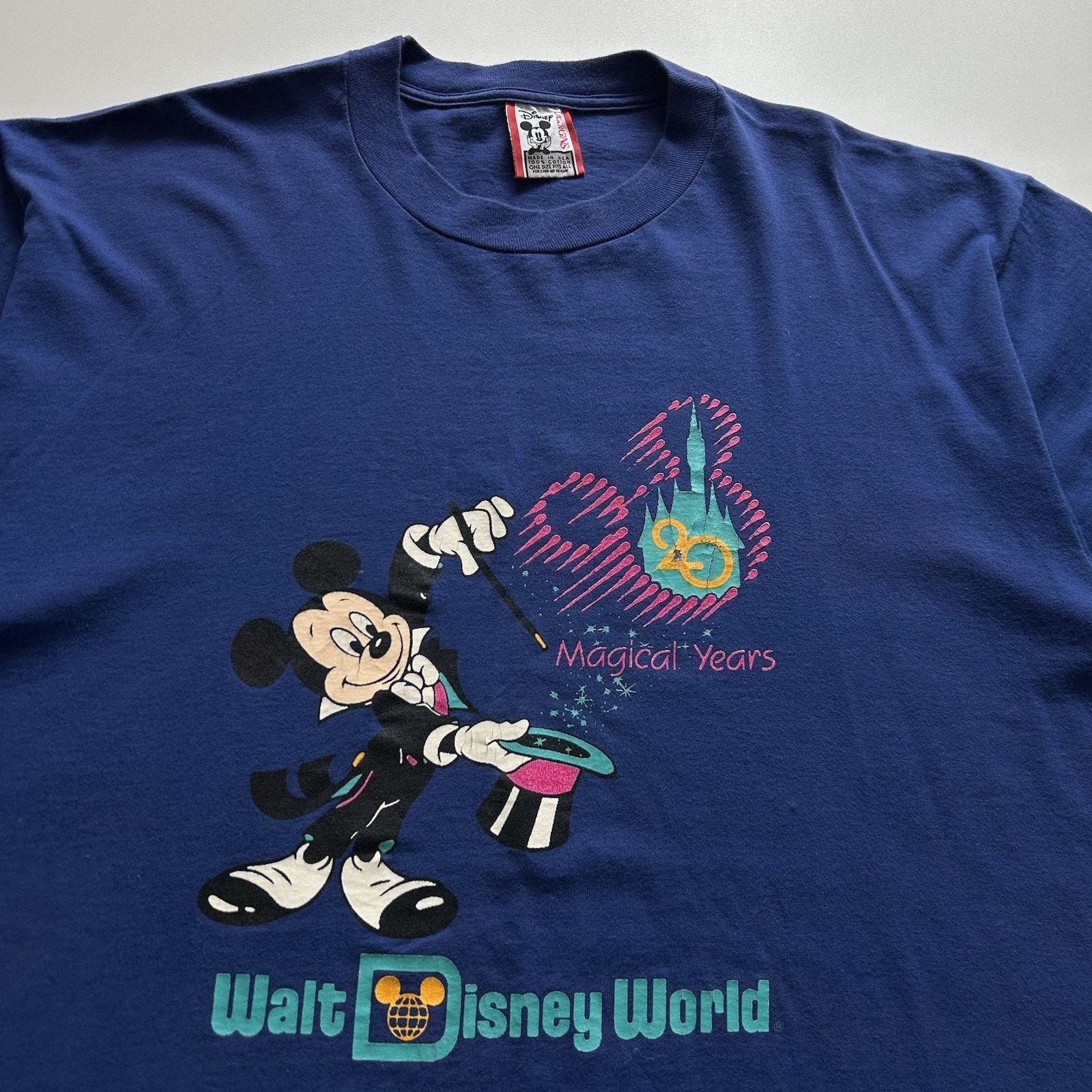 Disney × Mickey Mouse × Vintage Vintage 90s Walt Disney World T Shirt 2XL 20 Magical Years Size US XXL / EU 58 / 5 - 2 Thumbnail