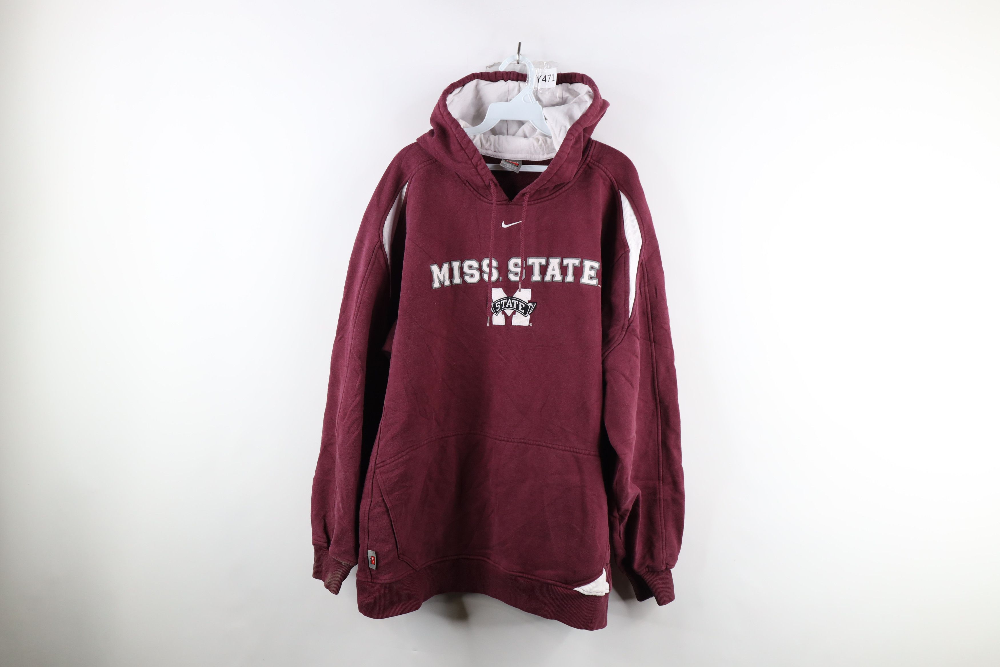 image of Nike Swoosh Mississippi State University Hoodie in Red, Men's (Size XL)