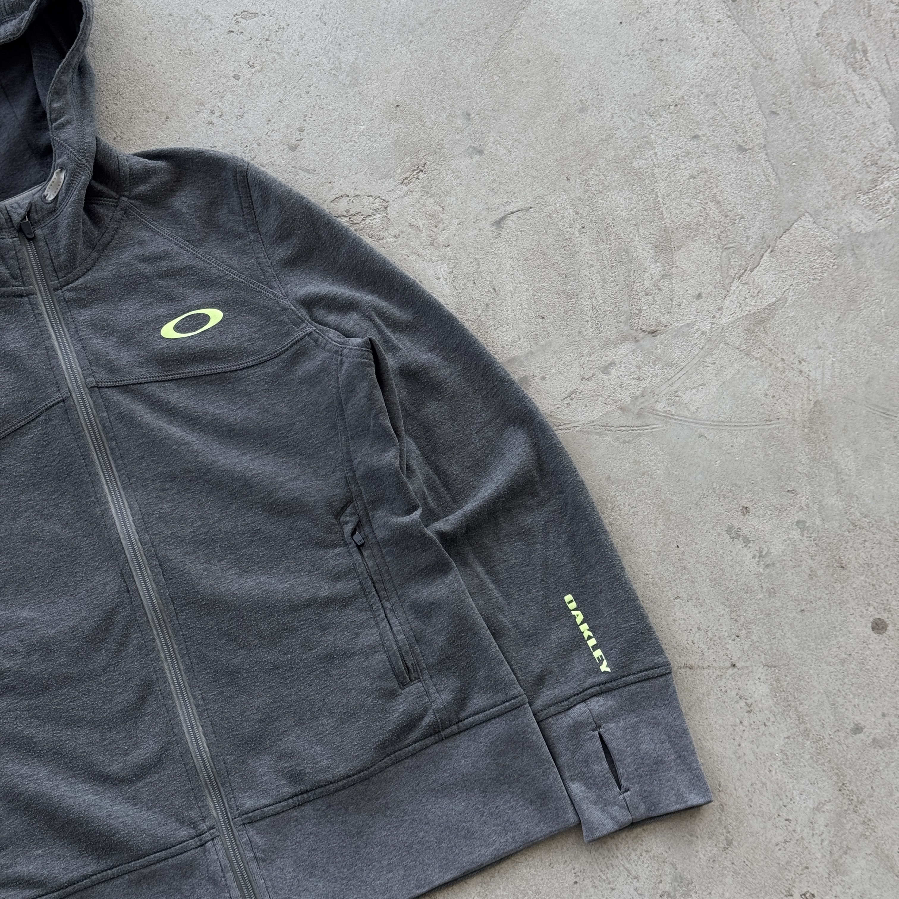 Oakley Oakley Training Full Zip Hoodie Grey Logo Thumbholes Size S / US 4 / IT 40 - 2 Thumbnail
