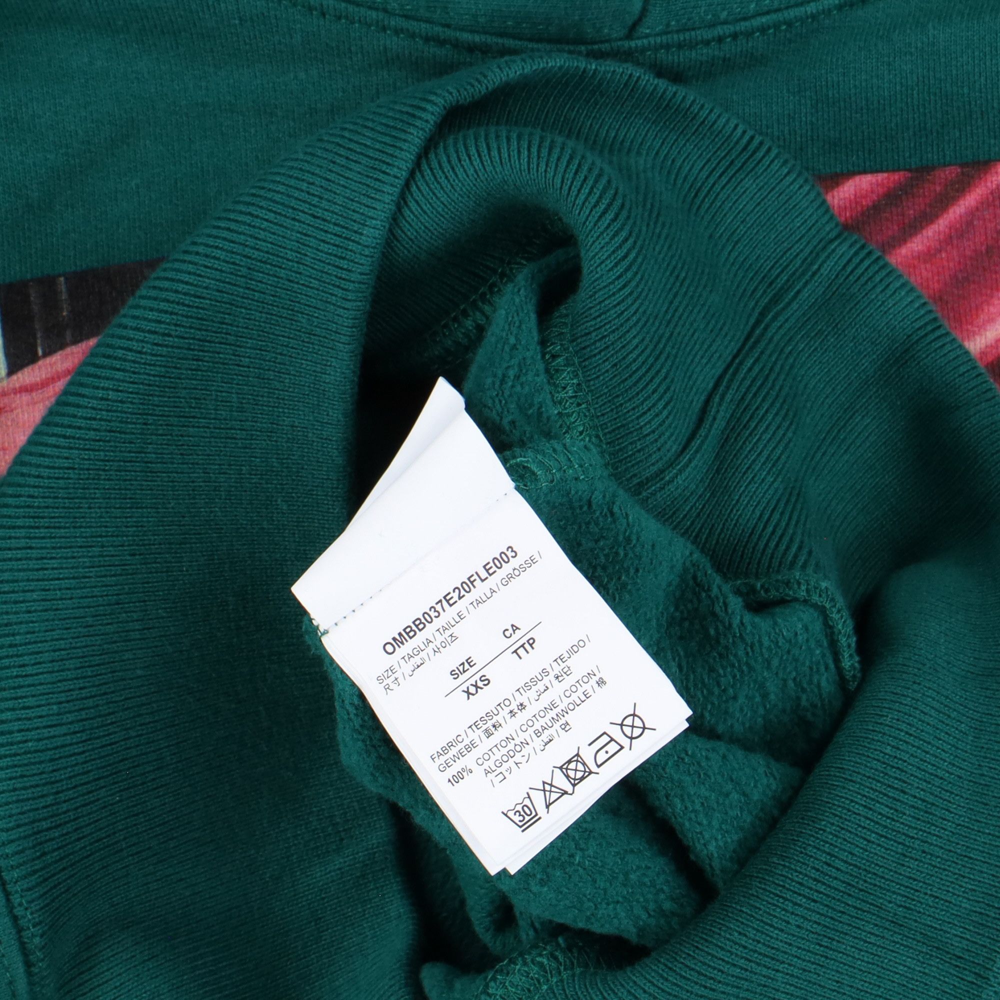 Off-White Green Caravaggio Arrows Oversized Hoodie Size US XXS / EU 40 - 5 Thumbnail