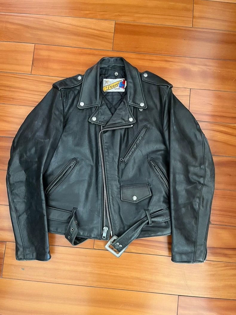 Schott Schott 618 Leather Jacket Size US XXS / EU 40 - 1 Thumbnail