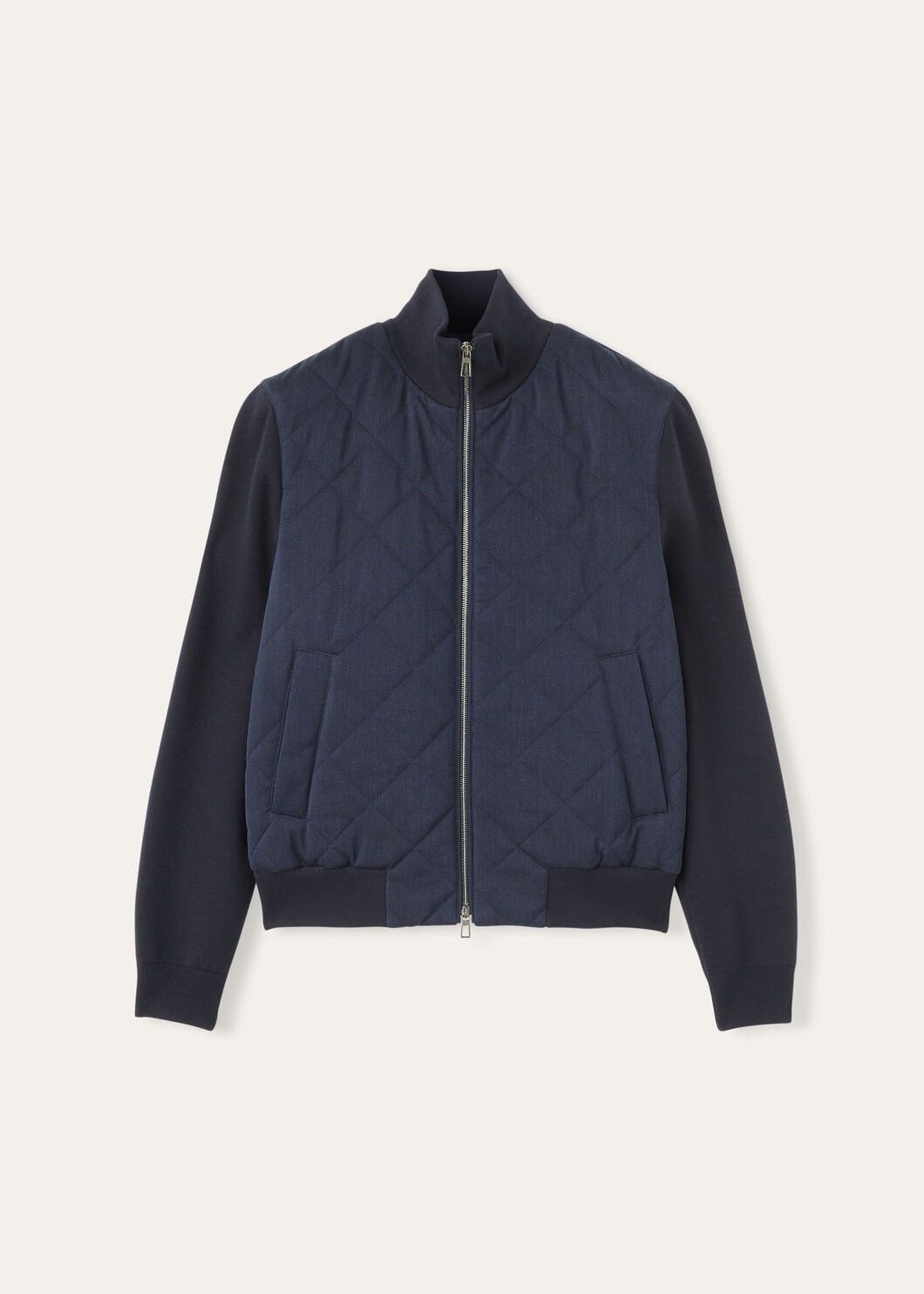 Loro Piana o1w1db10725 FAO7372 Meleto Bomber Jacket in Navy Blue Size US XL / EU 56 / 4 - 1 Thumbnail