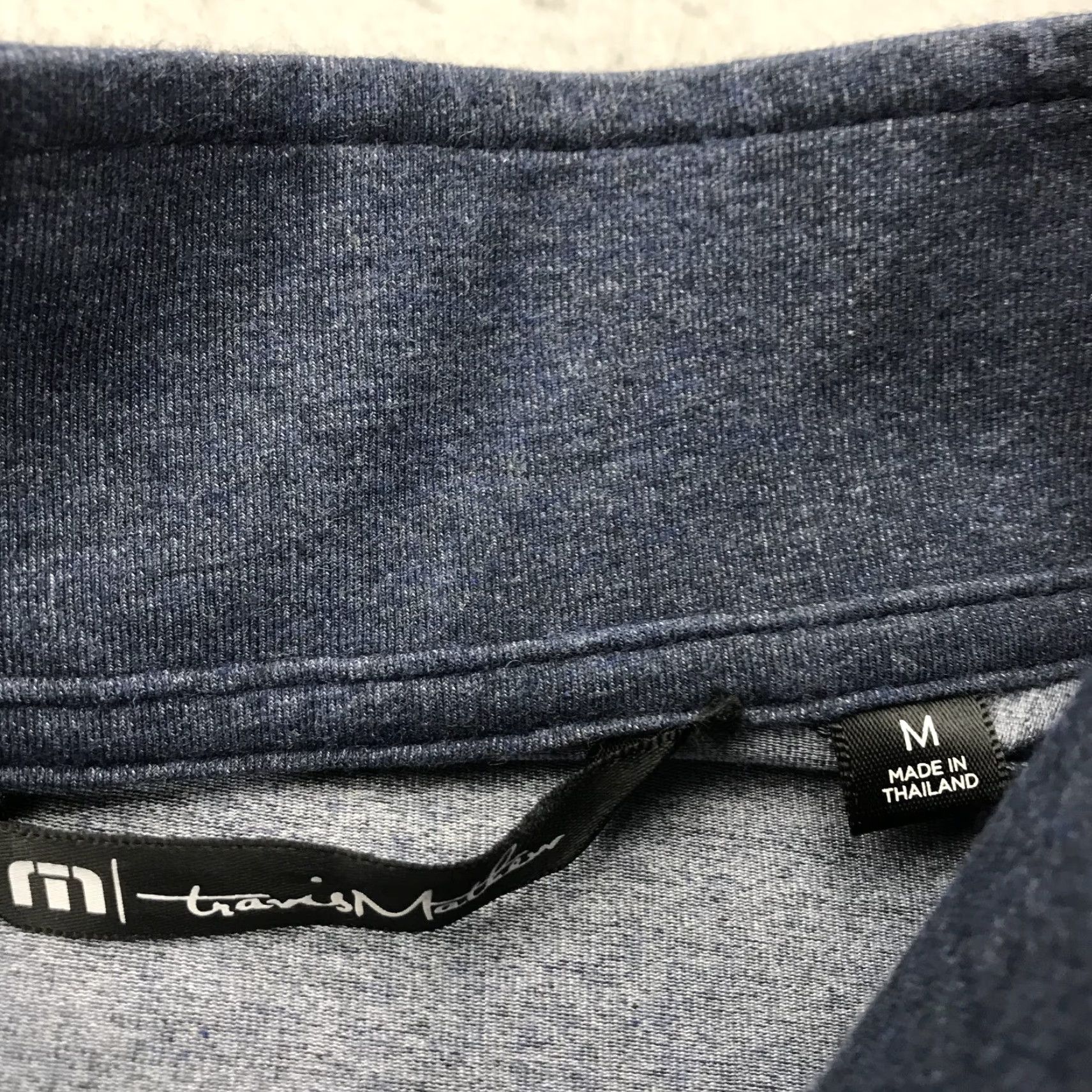 TravisMathew Travis Mathew Jacket Mens Medium Blue Zachary Pioneer Pullover 1/4 Zip Golf Size US M / EU 48-50 / 2 - 3 Thumbnail