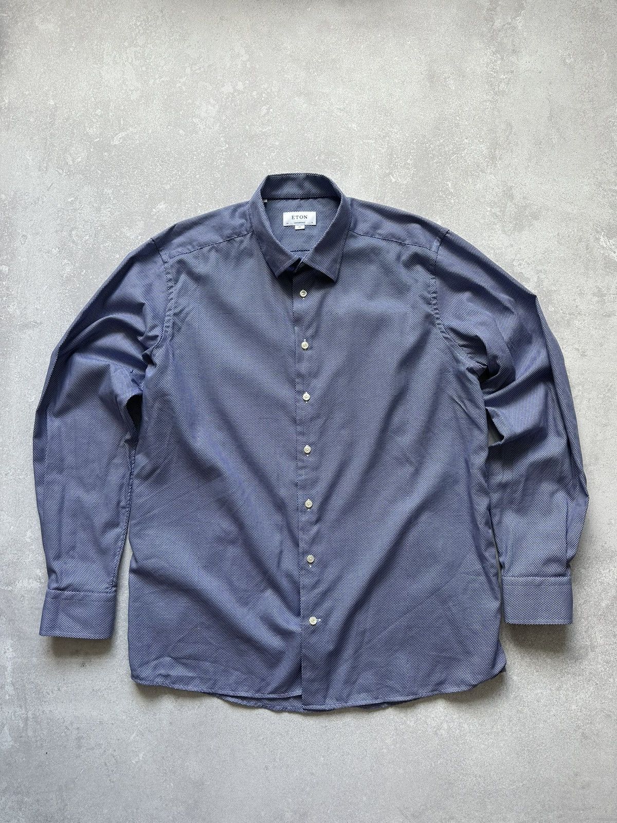 Eton Eton Slim Denim Button Up Shirt Blue Size XXL 46/18 Slim Size US XXL / EU 58 / 5 - 1 Thumbnail