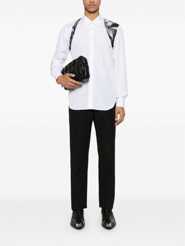 Alexander McQueen o1srvl11e0226 Wax Flower Harness Shirt In White Size US M / EU 48-50 / 2 - 4 Thumbnail