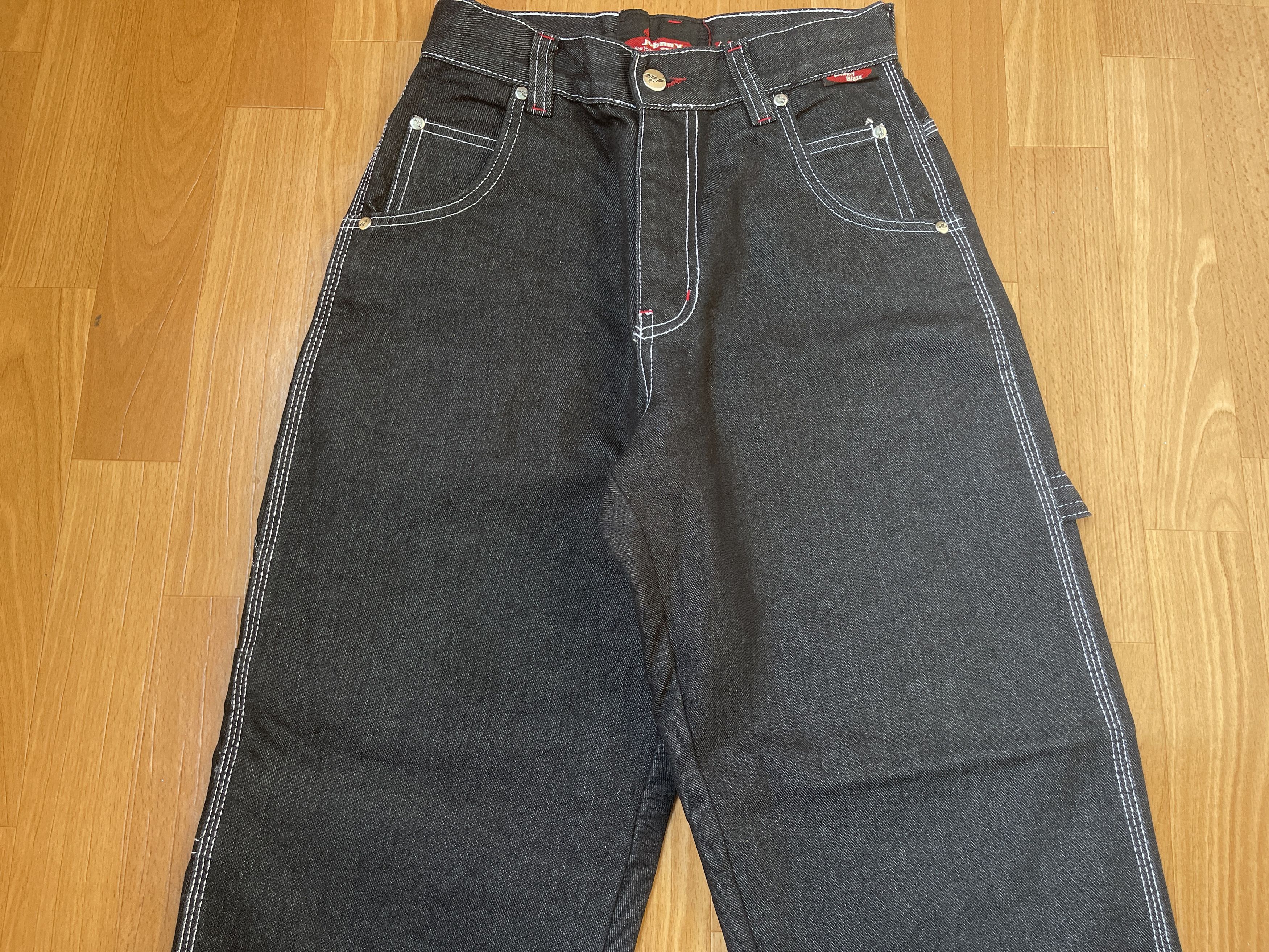 Wu-Tang Clan Johnny Blaze jeans shiny metallic silver baggy Wu Wear 26 Size US 26 / EU 42 - 8 Thumbnail