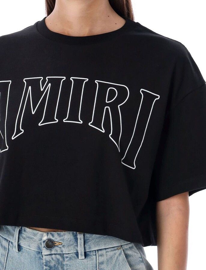 Amiri o1y0425 Crop Top in Black Size S / US 4 / IT 40 - 3 Thumbnail