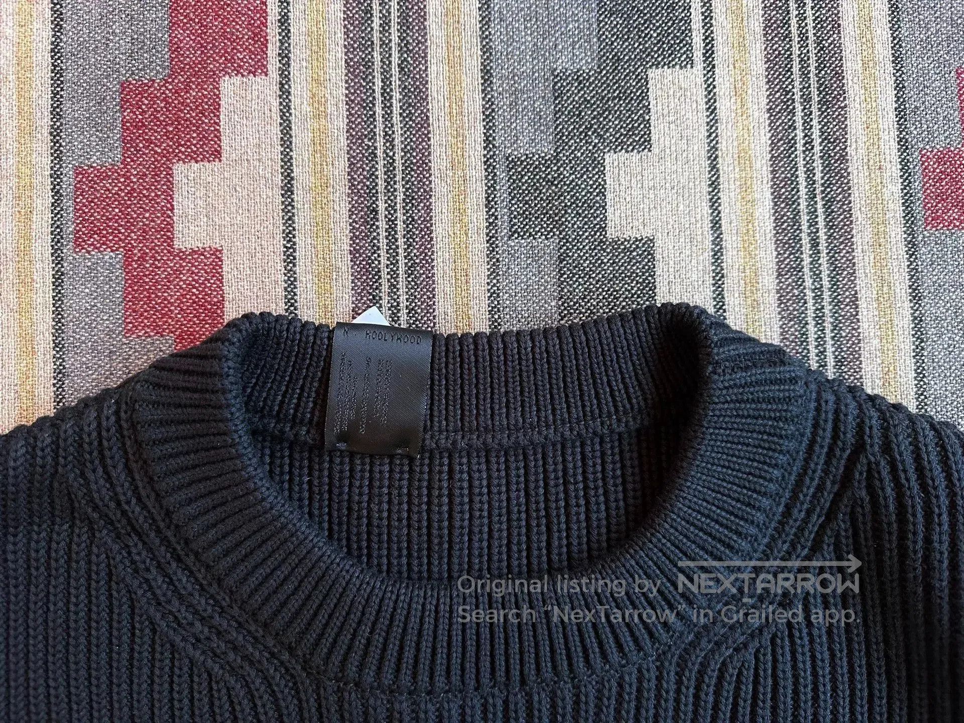 N.Hoolywood N.HOOLYWOOD CREWNECK WAFFLE KNIT SWEATER. Size US XL / EU 56 / 4 - 4 Thumbnail