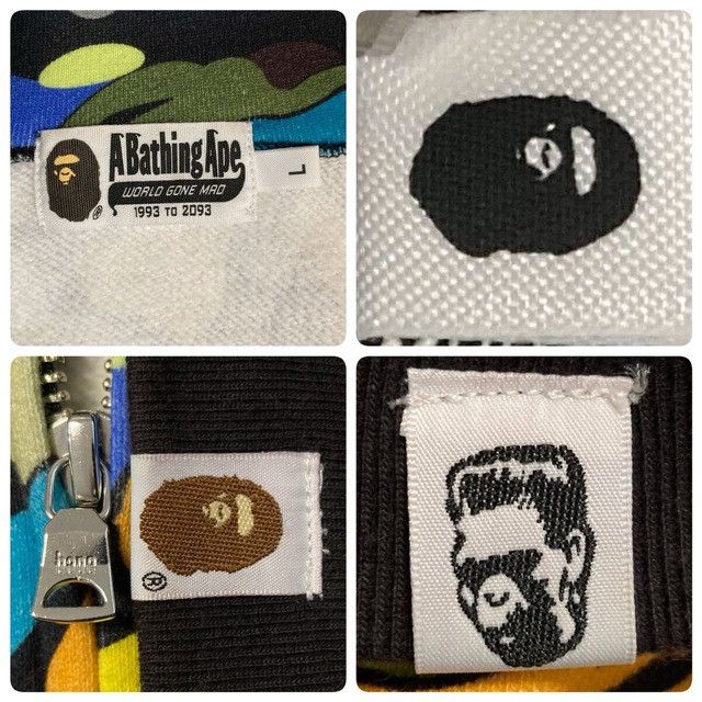 Bape BAPE Multi Camo Shark Full Zip Hoodie a bathing ape PONR Size US L / EU 52-54 / 3 - 8 Thumbnail
