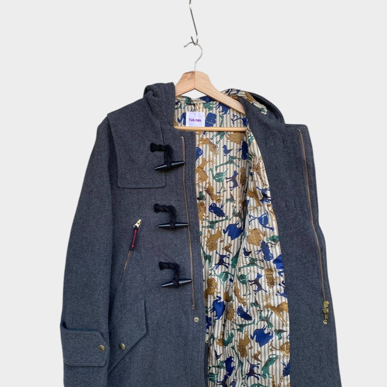 Ne-Net Né-net Issey Miyake Japan Designer Wool Toggle Duffle Coat Size US M / EU 48-50 / 2 - 7 Thumbnail