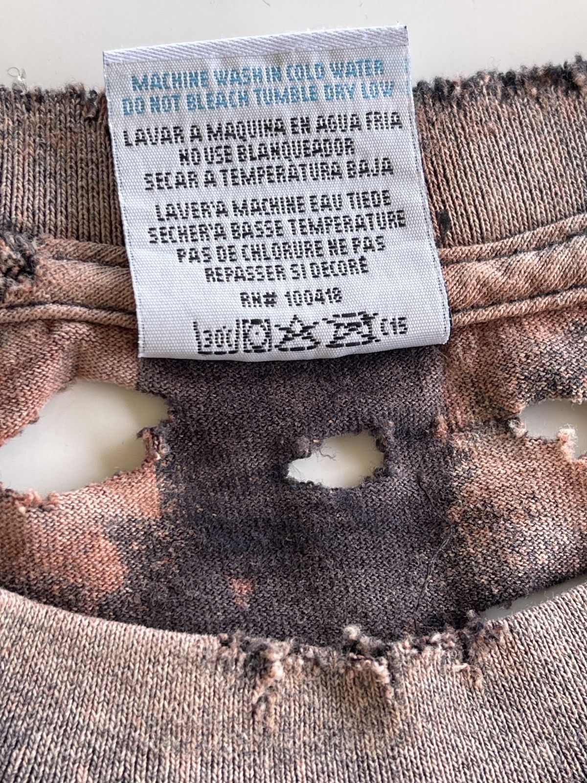 Vintage Thrashed!!! Distressed Acid Wash Grunge Pro Club Shirt Size US XL / EU 56 / 4 - 18 Thumbnail