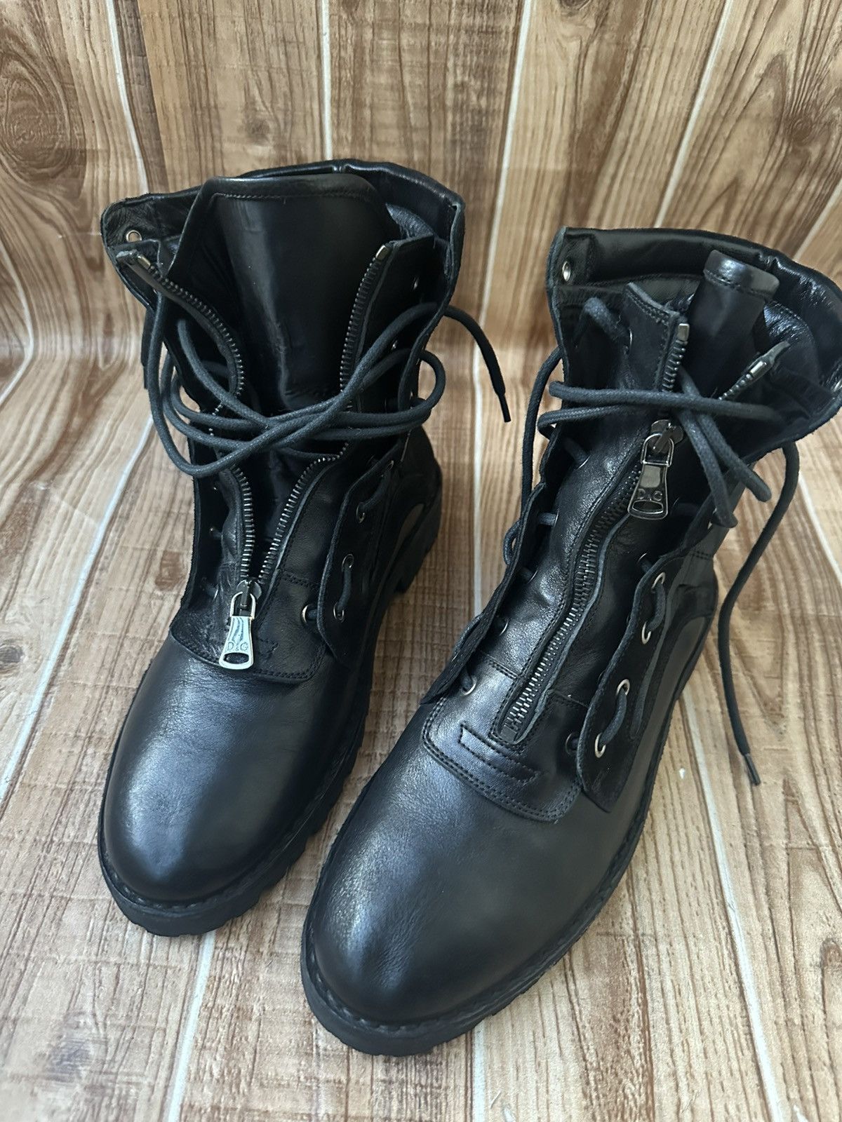 Dolce & Gabbana 00’s Dolce & Gabbana Black Hybrid Zip Boots Size US 9 / EU 42 - 18 Thumbnail