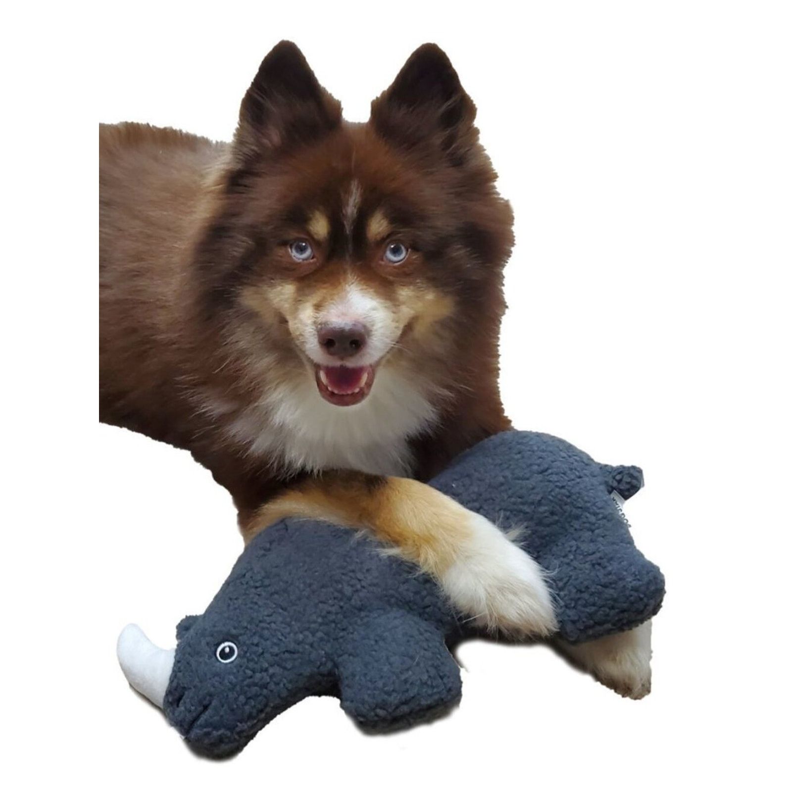 Other Gertie the Black Rhino Fleece Dog Toy- Squeake & Crinkle Toy Size ONE SIZE - 1 Thumbnail