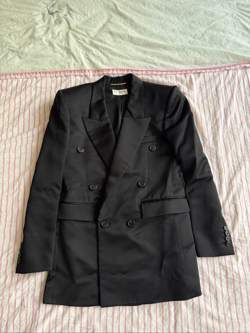 Saint Laurent Paris Saint Laurent Double Breasted Silk Blazer Size 36 Size XS / US 0-2 / IT 36-38 - 1 Thumbnail