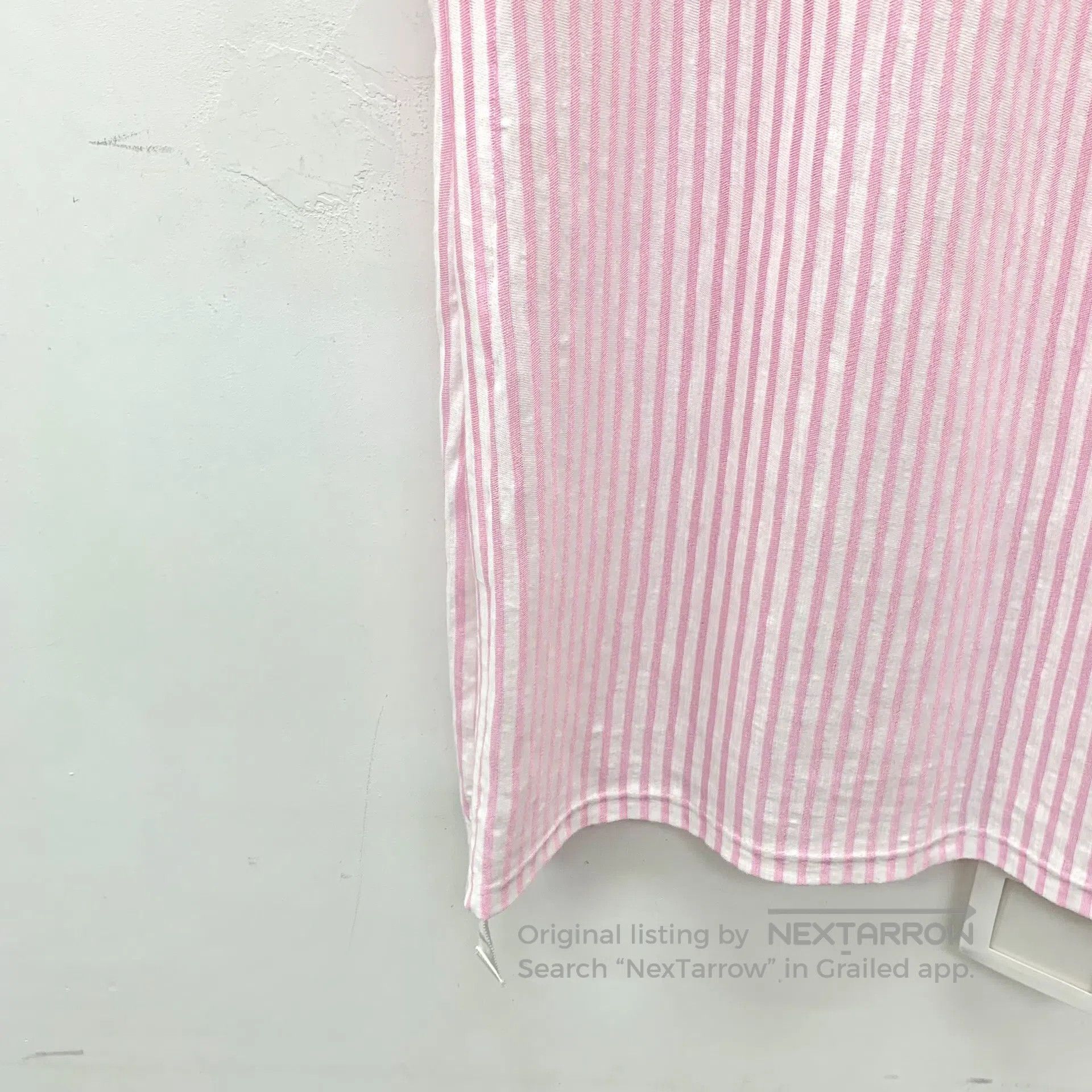 Chanel Chanel Light Pink Vertical Stripe Cotton Round Neck Short Size XS / US 0-2 / IT 36-38 - 5 Thumbnail