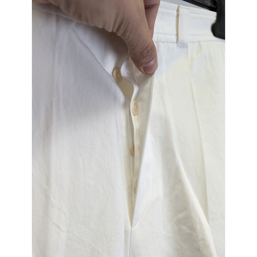 Bottega Veneta o1rshd1 Pants Fluid Slik Suiting in White Size US 32 / EU 48 - 8 Thumbnail