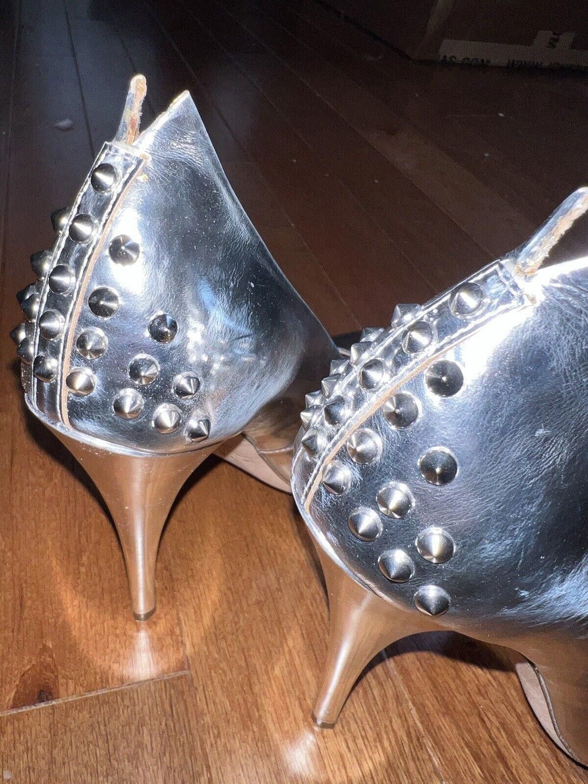 Alexander McQueen ALEXANDER MCQUEEN Studded Leather Pumps Heels Silver Size 39 Size US 9 / IT 39 - 8 Thumbnail