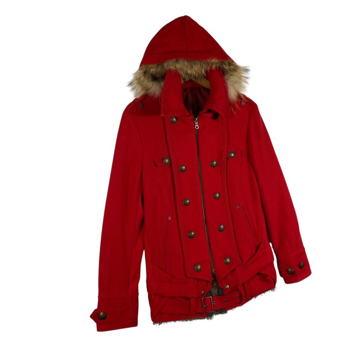 PPFM Vintage Ppfm Faux Fur Hoodie Zipper Jacket S Size Red Colour Size US S / EU 44-46 / 1 - 3 Thumbnail