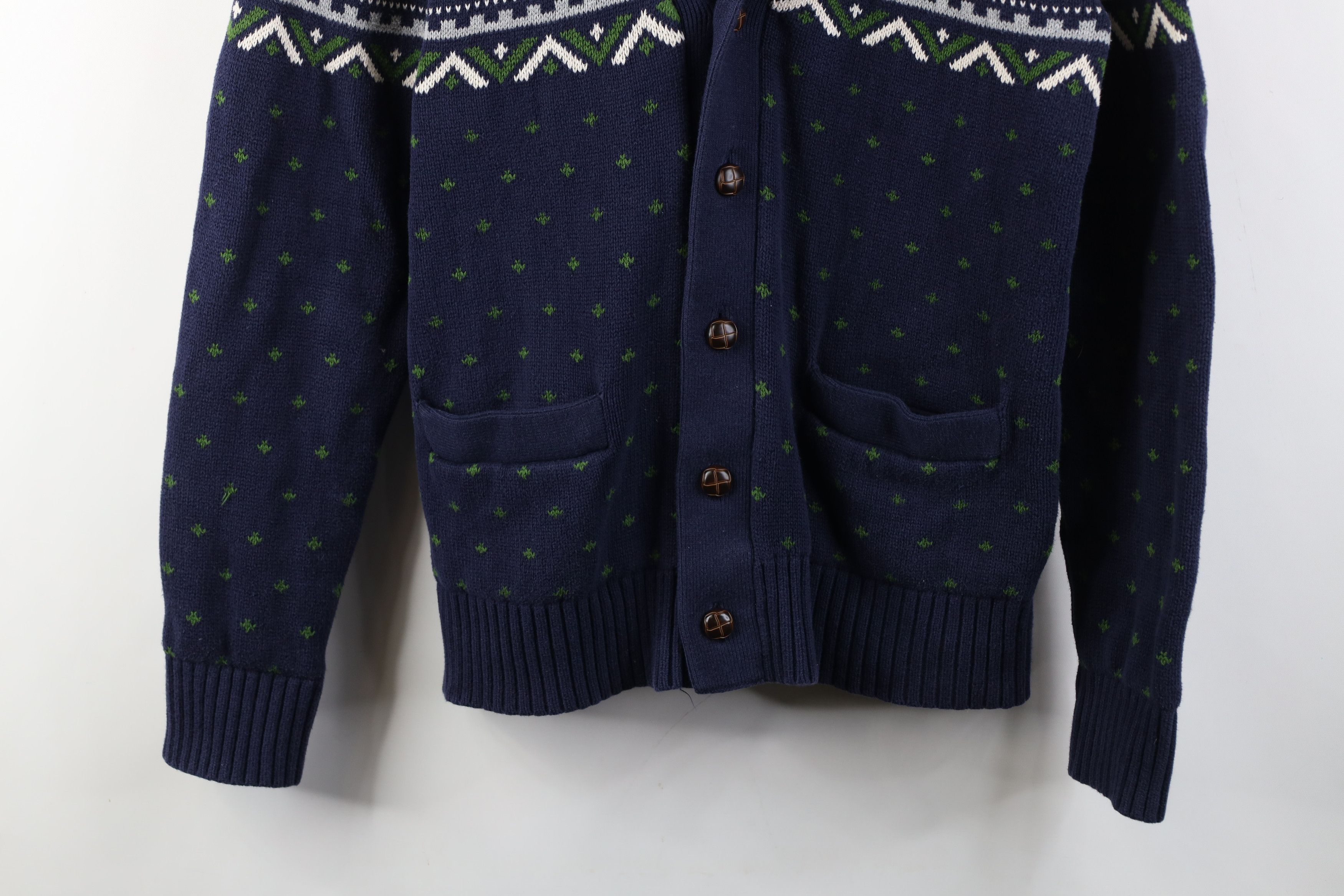 Vintage Vintage 90s Y2K Streetwear Fair Isle Shawl Cardigan Sweater Size US M / EU 48-50 / 2 - 3 Thumbnail