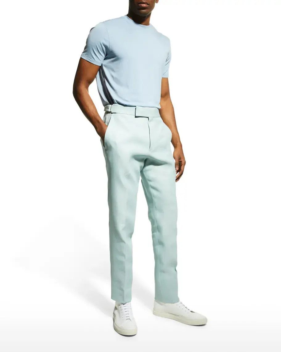 Tom Ford o1loc1c0325 PLZR01 Casual Pant in Light Cyan Size US 28 / EU 44 - 2 Thumbnail
