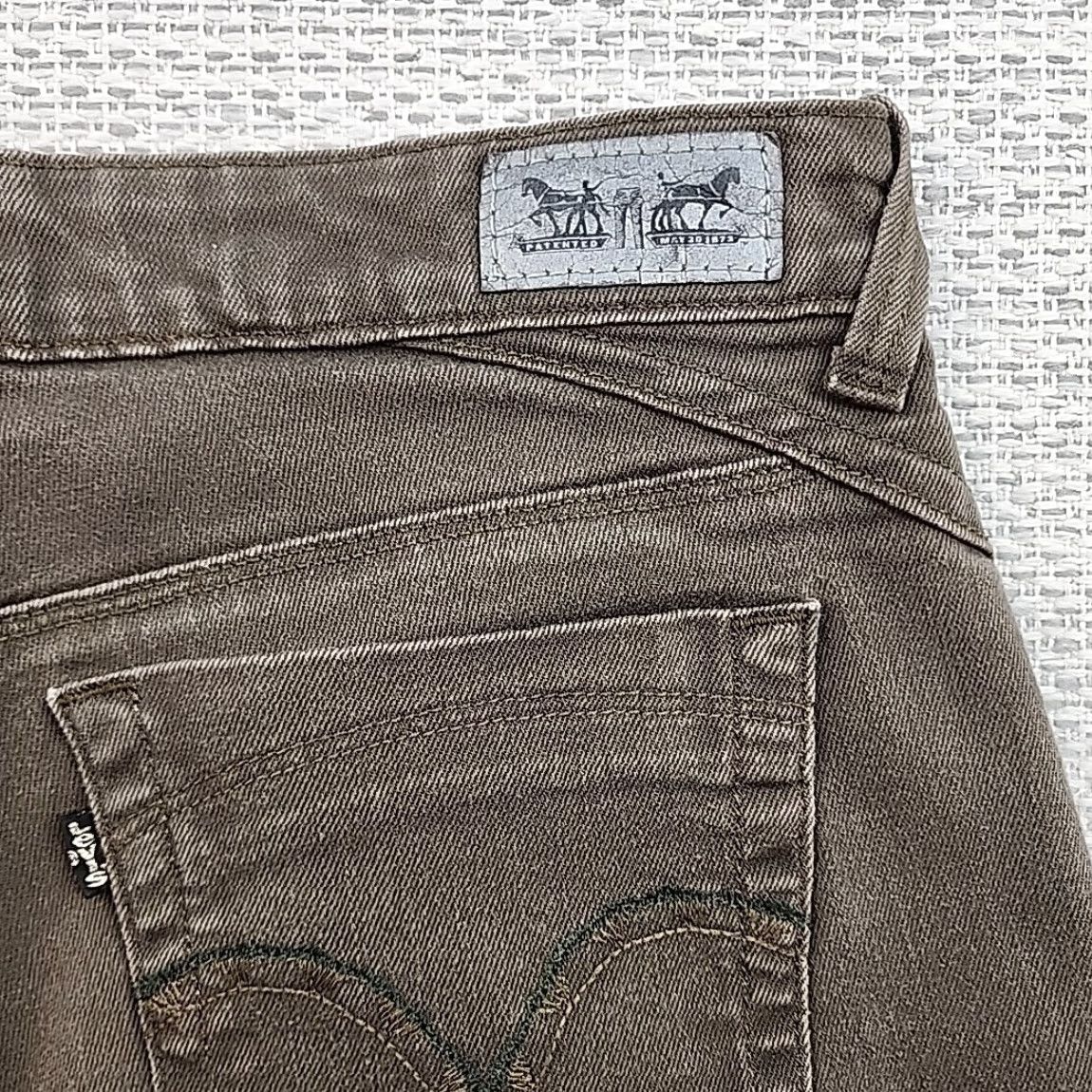 Levi's Levi's Jeans Womens 8M 29x32 Green 505 Straight Leg Denim 5-Pocket Zip Fly - City USA 90s Mens? Size 30" / US 8 / IT 44 - 5 Thumbnail