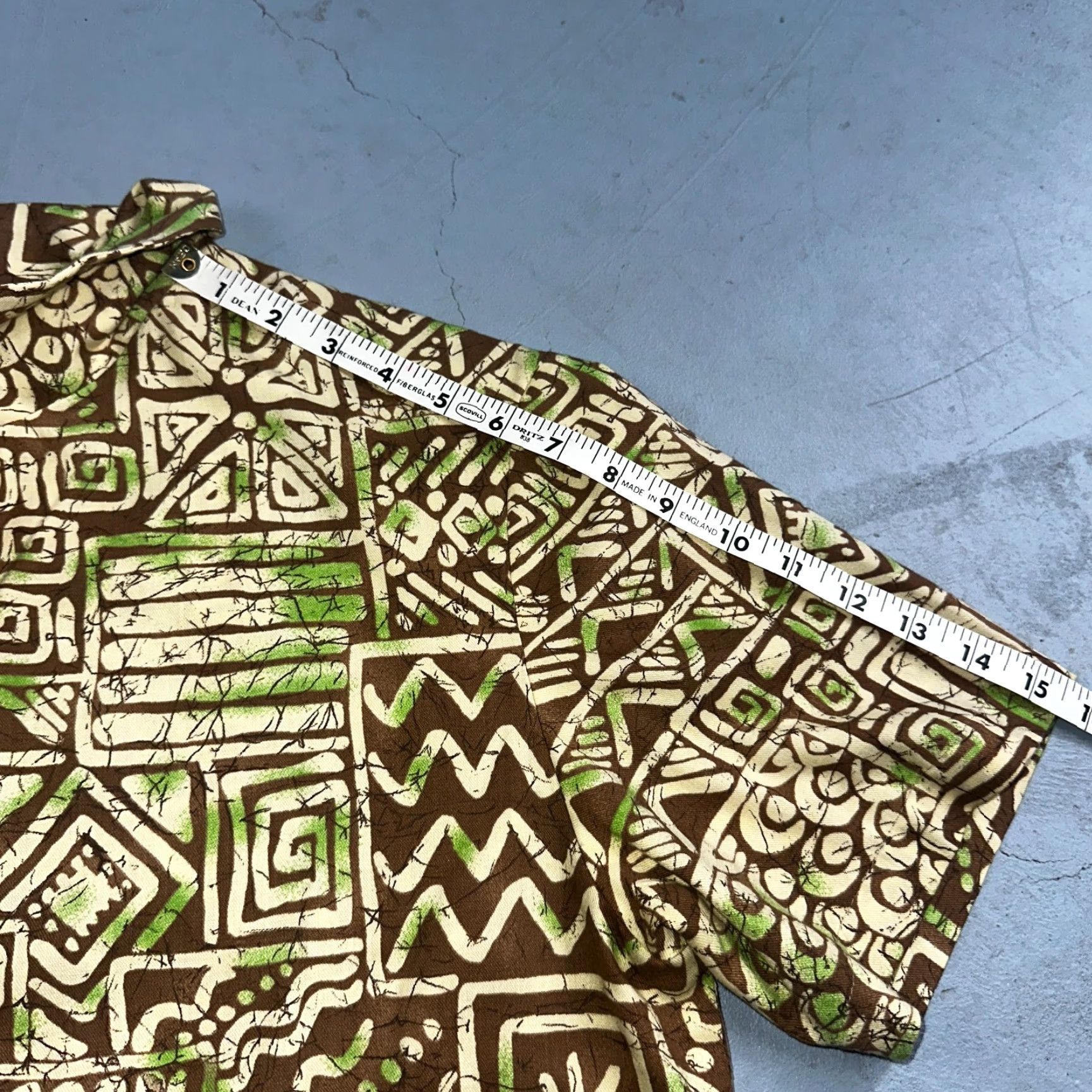 Vintage VINTAGE 1950s Cotton Hawaiian Shirt Rockabilly Green Short Sleeve Button-Down Men M Adult Green Rockabilly 1950s Shirt Mens Size US M / EU 48-50 / 2 - 7 Thumbnail