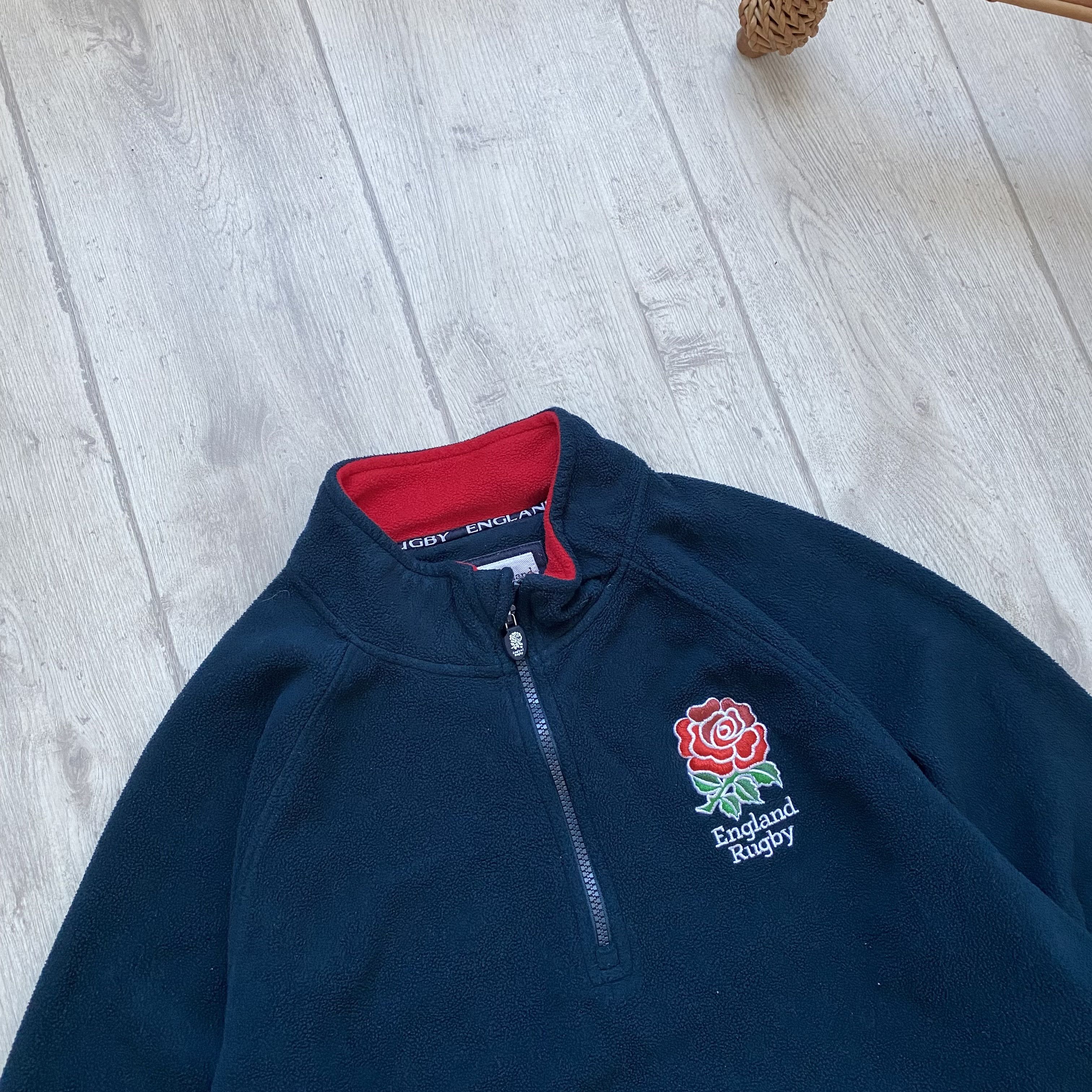 Cotton Traders 🏈 Vintage England Rugby Traning Sweatshirt Zip 1/4 flecce Size US M / EU 48-50 / 2 - 2 Thumbnail