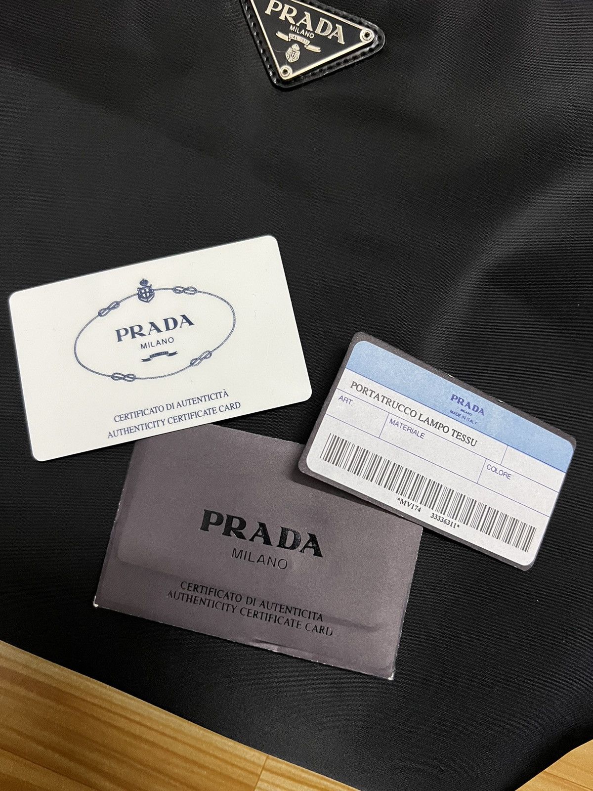 Prada Prada Portatrucco Lampo Tessu Size ONE SIZE - 3 Thumbnail