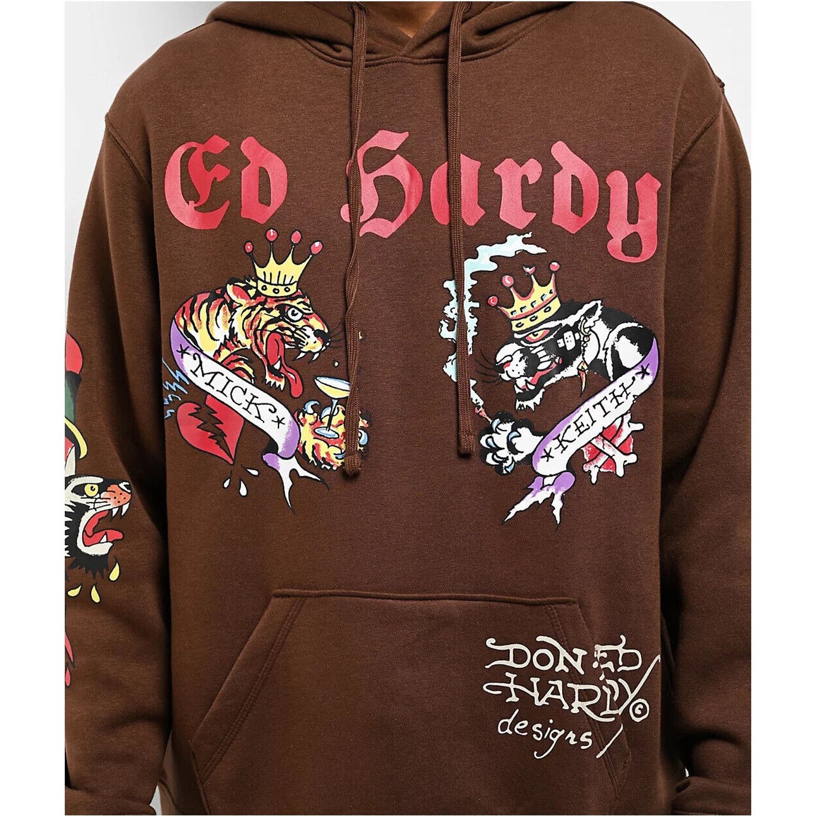 Ed Hardy Ed Hardy Hoodie Panther Tiger Fleece Pullover Sweatshirt Size US M / EU 48-50 / 2 - 7 Thumbnail