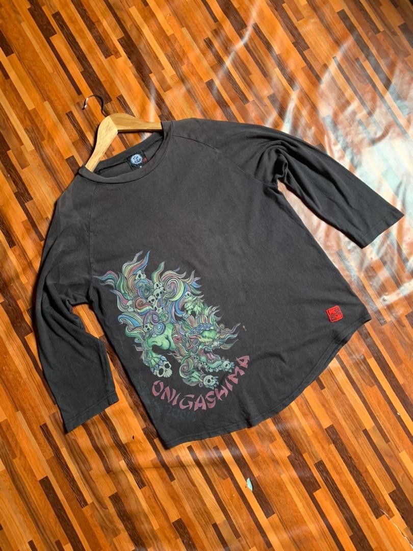 Japanese Brand e30 VINTAGE onigashima rock japan SUKAJAN SHIRT Size US L / EU 52-54 / 3 - 6 Thumbnail