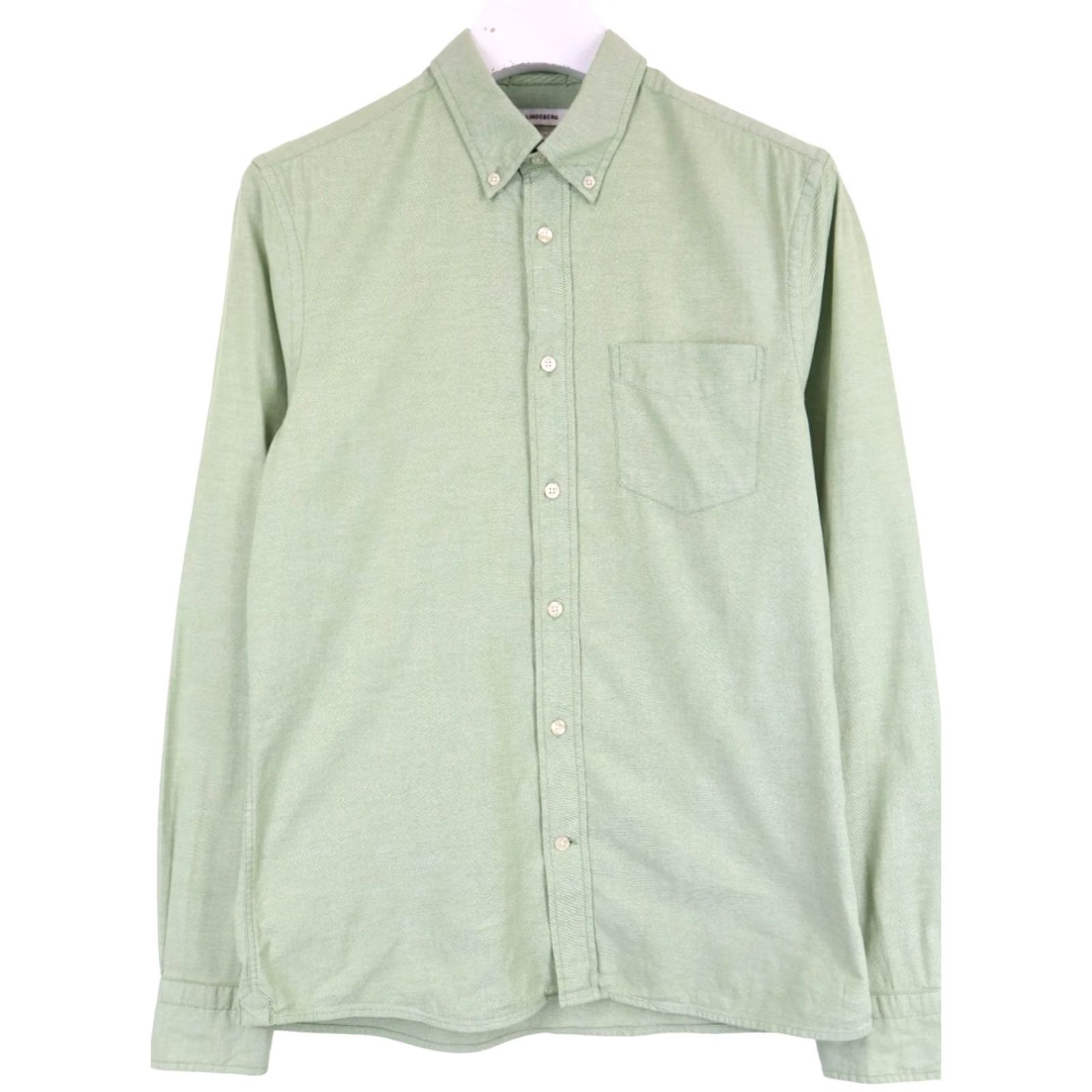 J.Lindeberg J.Lindeberg Dani BD-P-S Stretch Oxford Shirt Men's MEDIUM Green Button-Down Shirt Size US M / EU 48-50 / 2 - 2 Thumbnail
